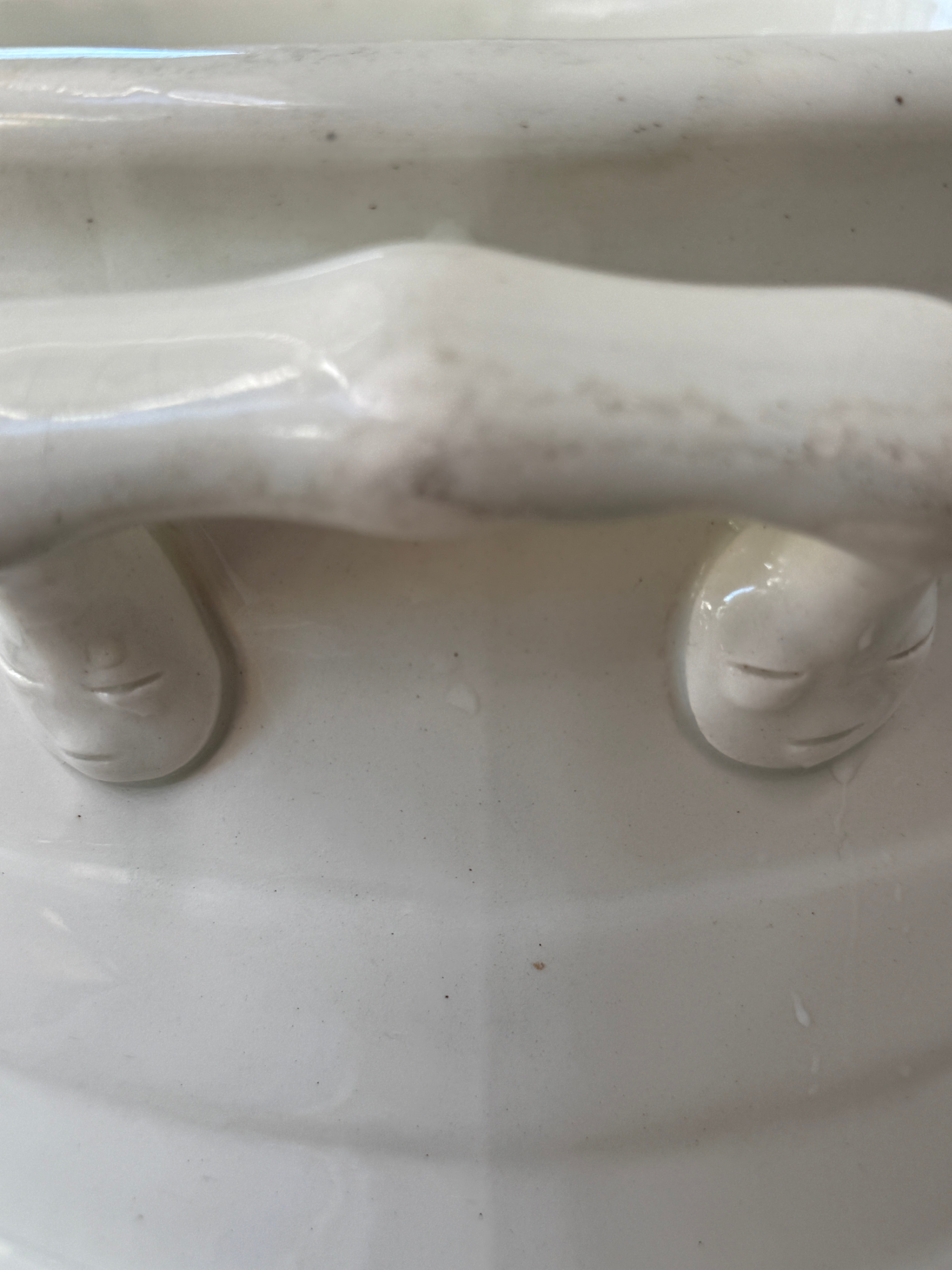 Medium Wedgwood White Banded Foot bath Planter