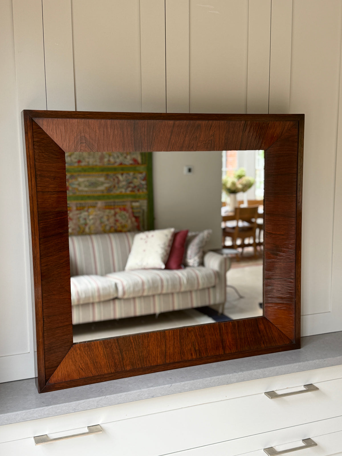 Art Deco Rosewood Mirror, Circa