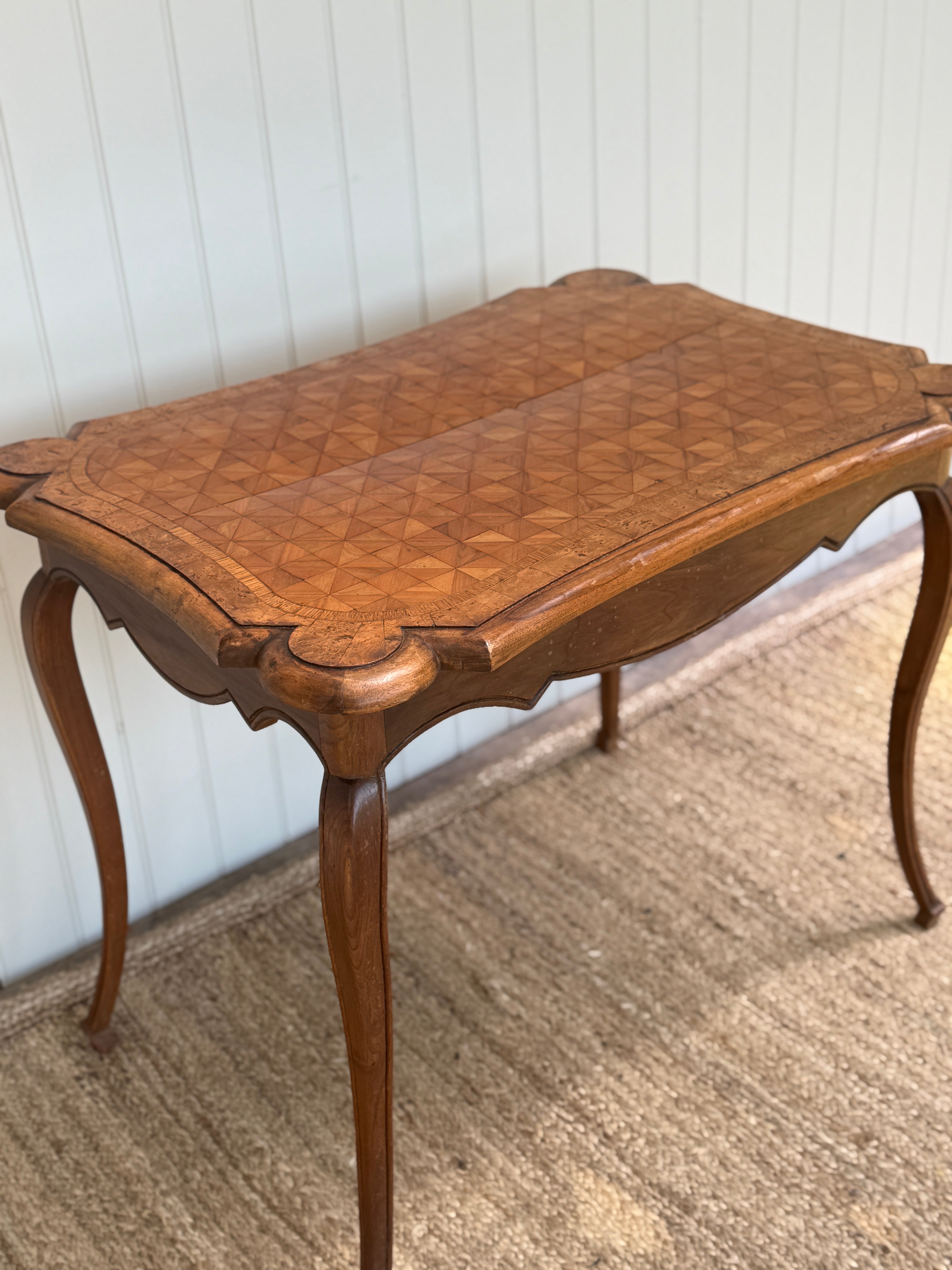 French Parquetry Side Table, 19th Century