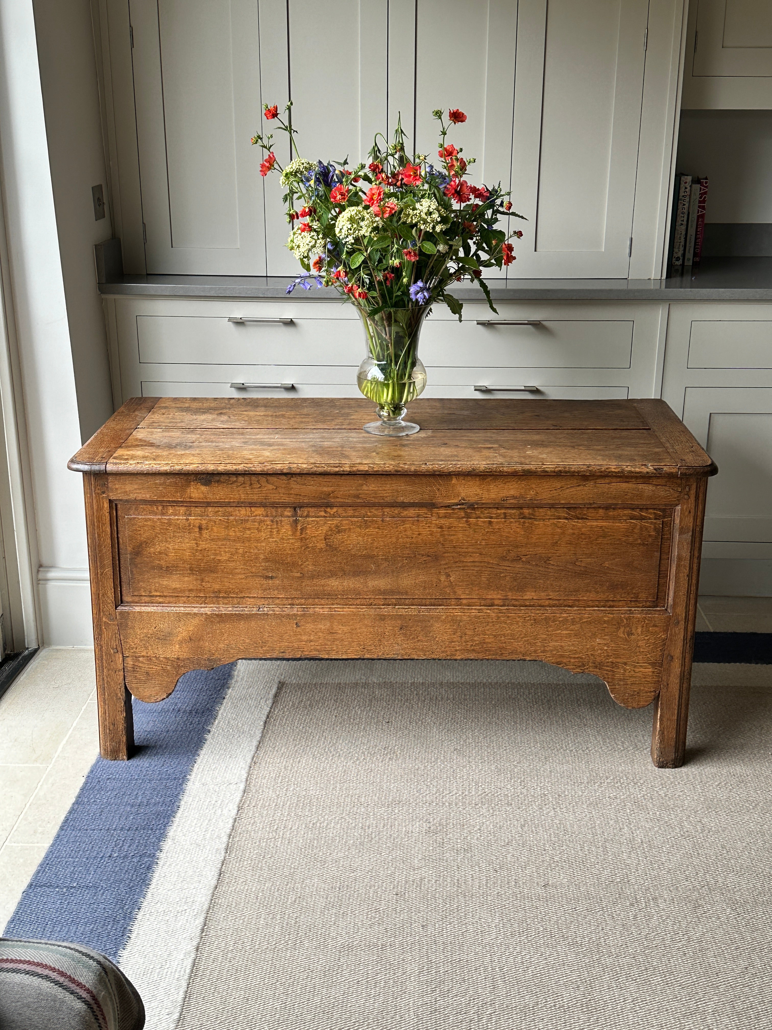 Lovely Antique Honeyed Oak Coffer