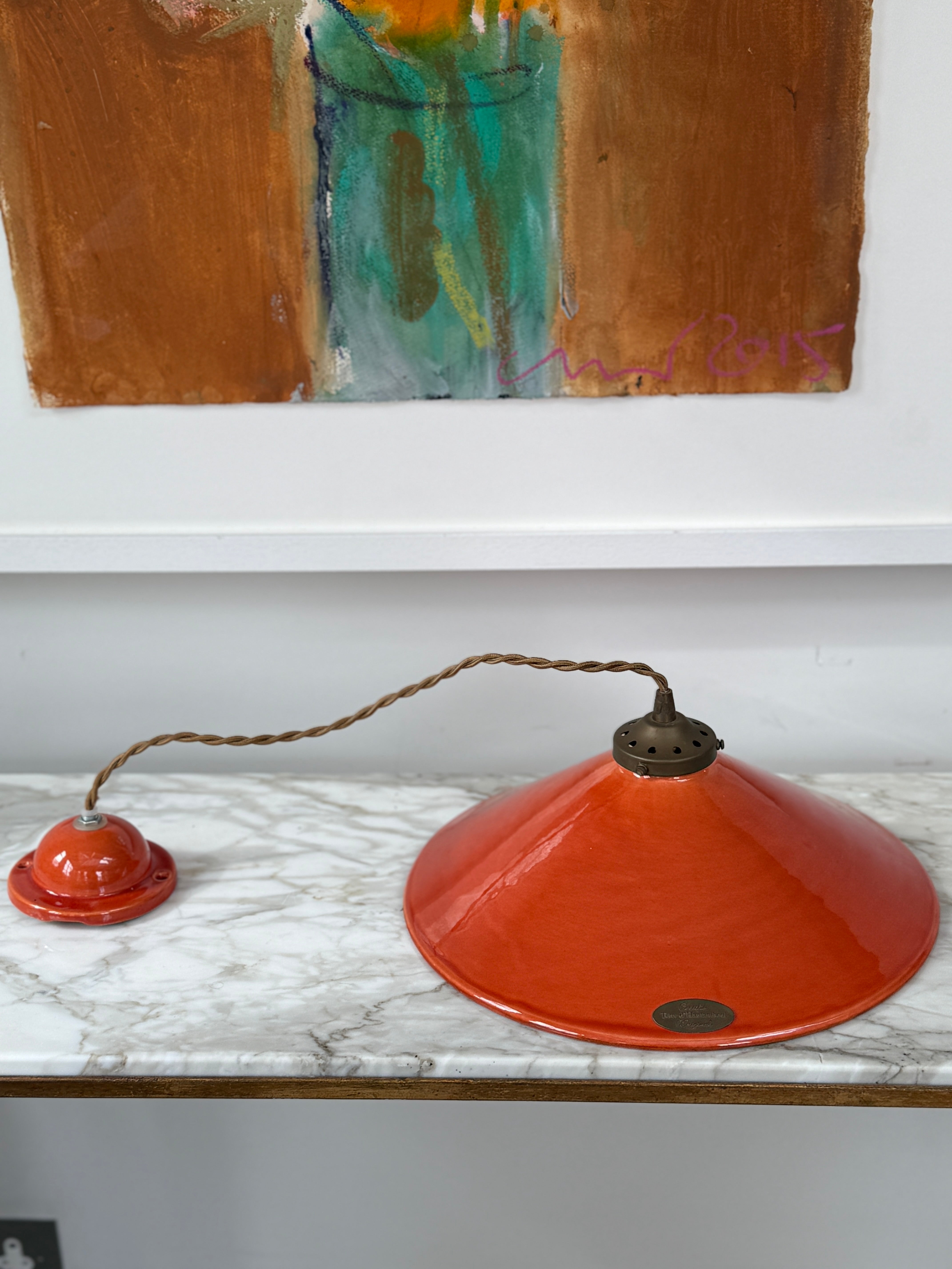 Vintage Ceramic Pendant from Terre D’Hautaniboul