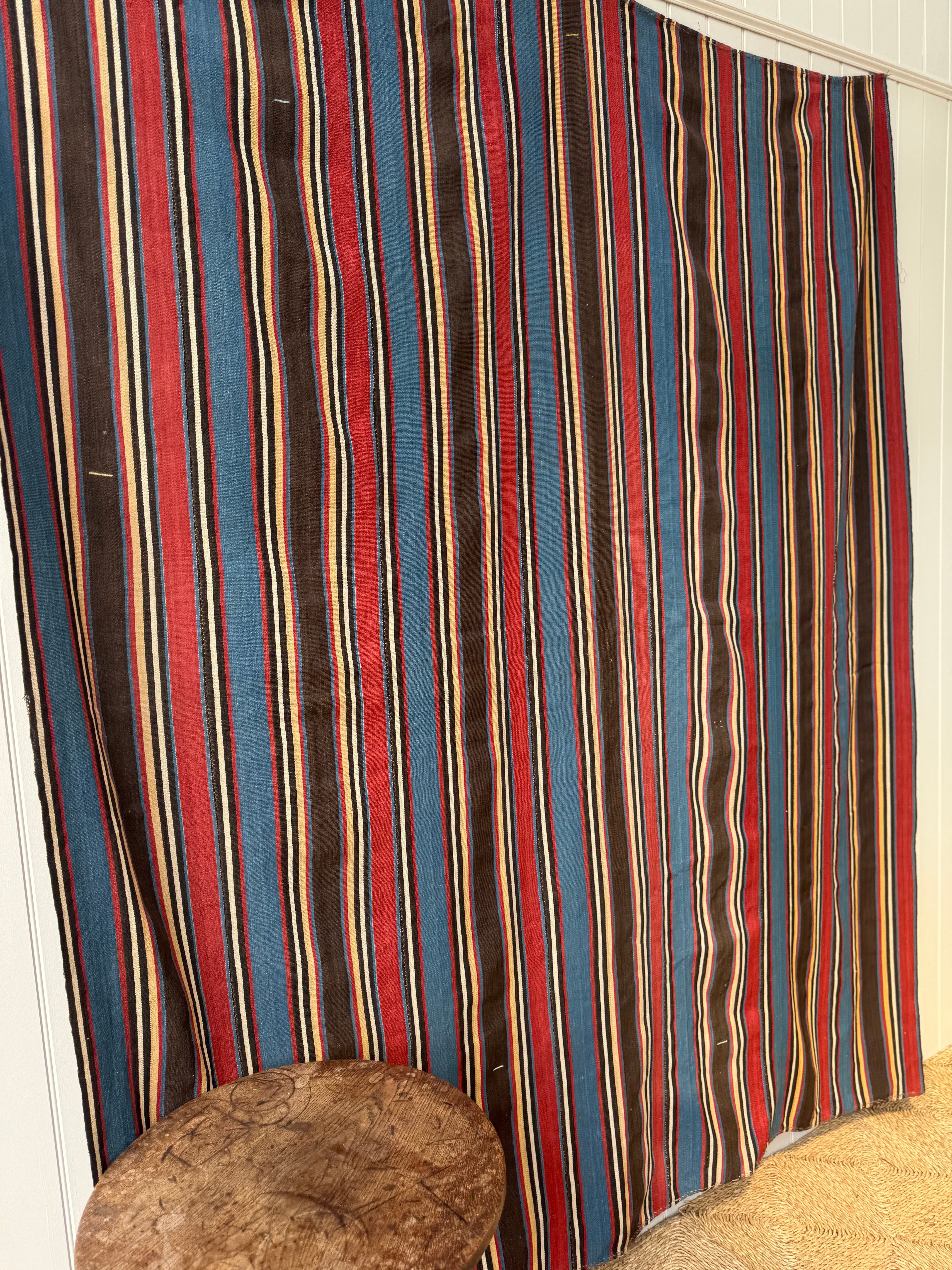 Polychrome Striped Antique Jajim from Azerbaijan