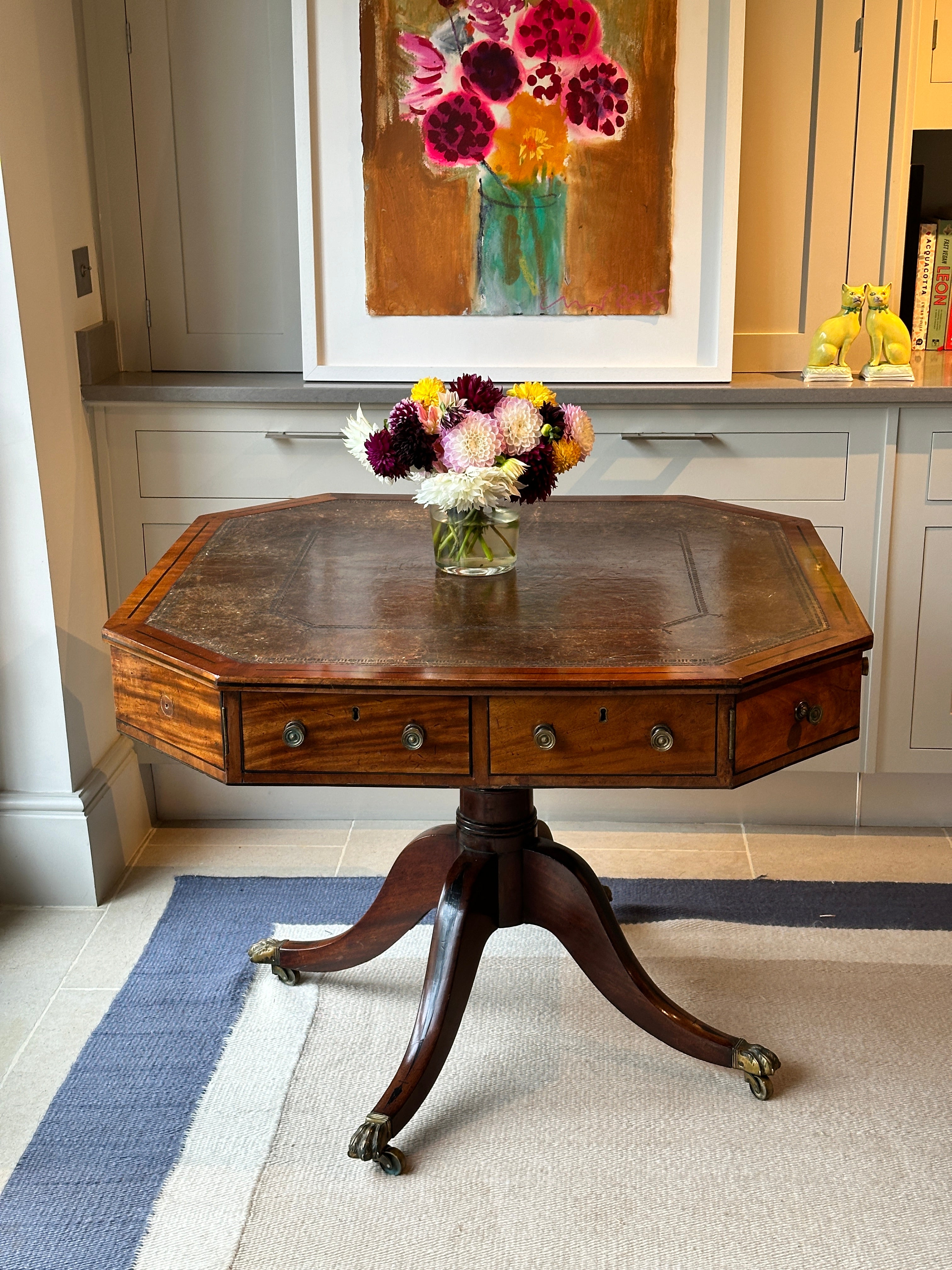 19th Century Octagonal Drum Table