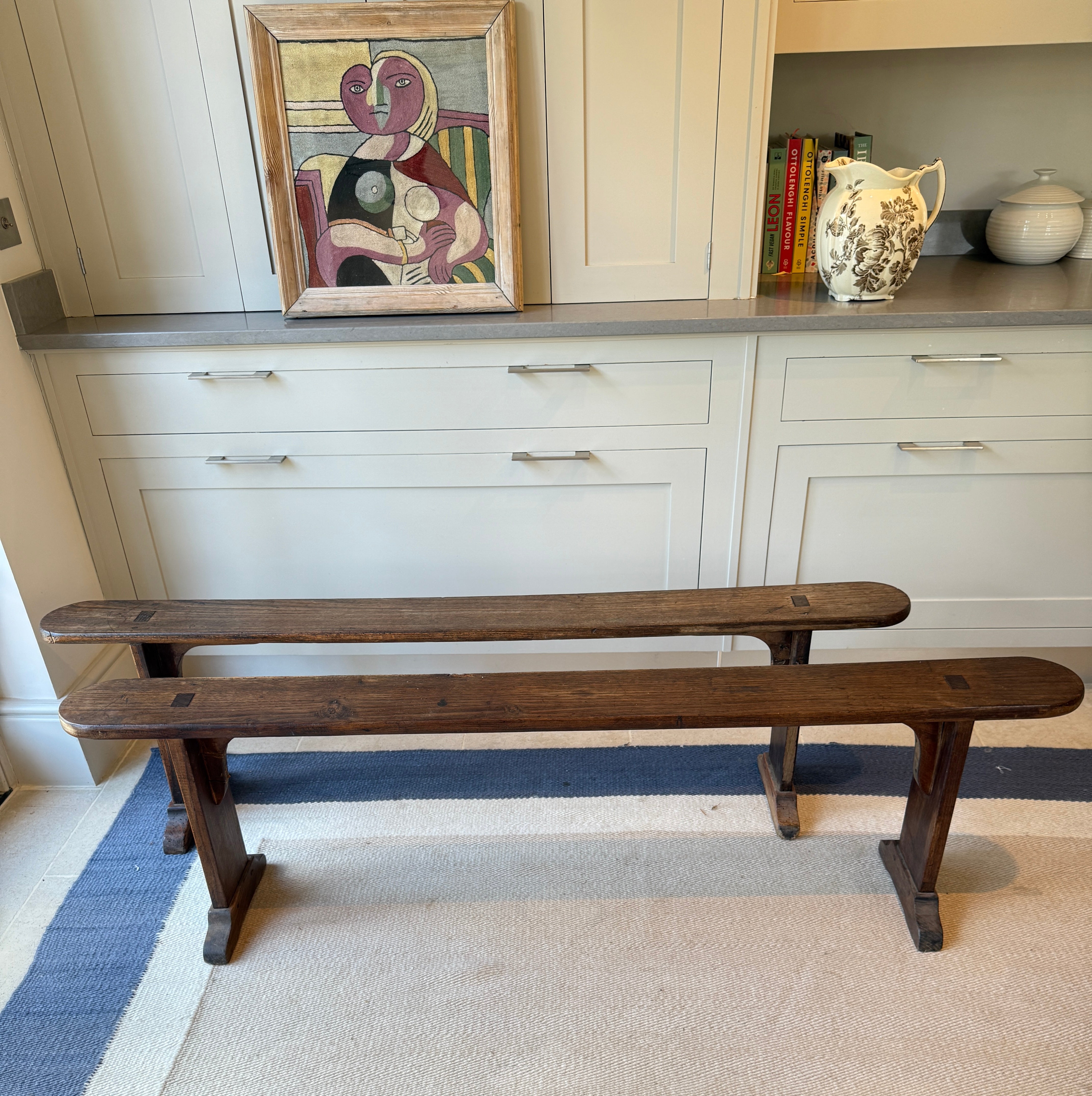 Slim French Oak Benches