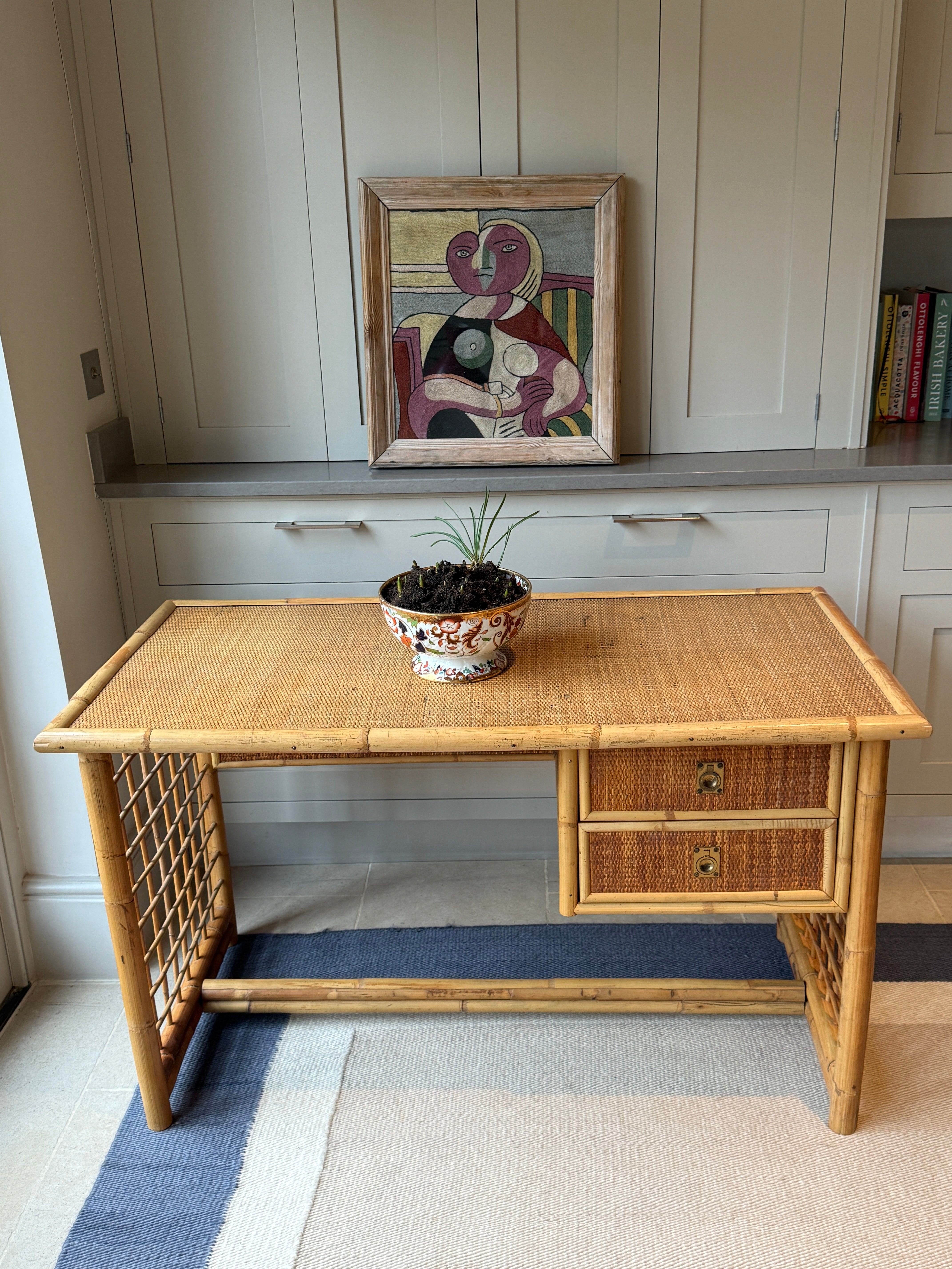 Italian Cane Desk 1970s