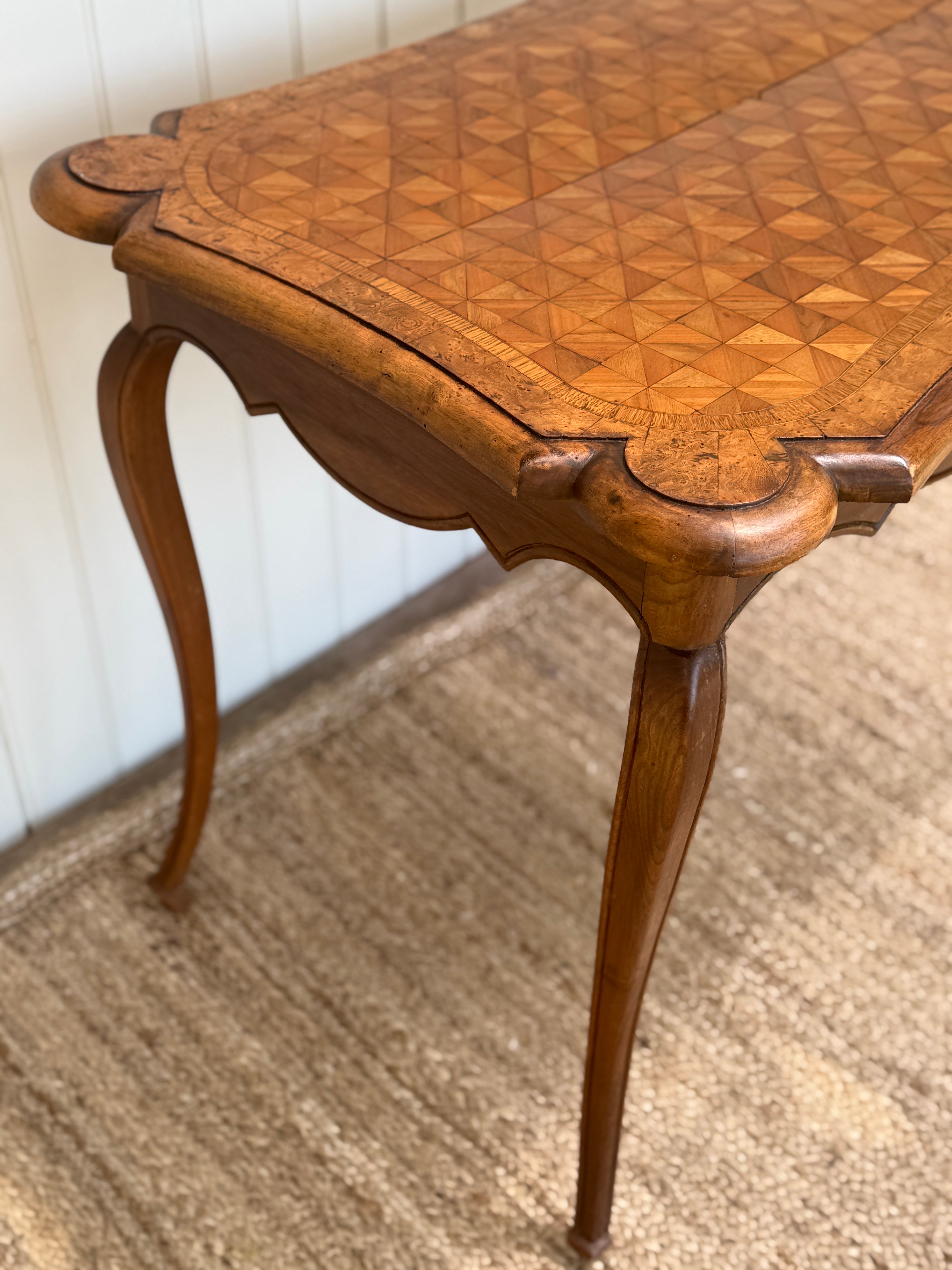 French Parquetry Side Table, 19th Century