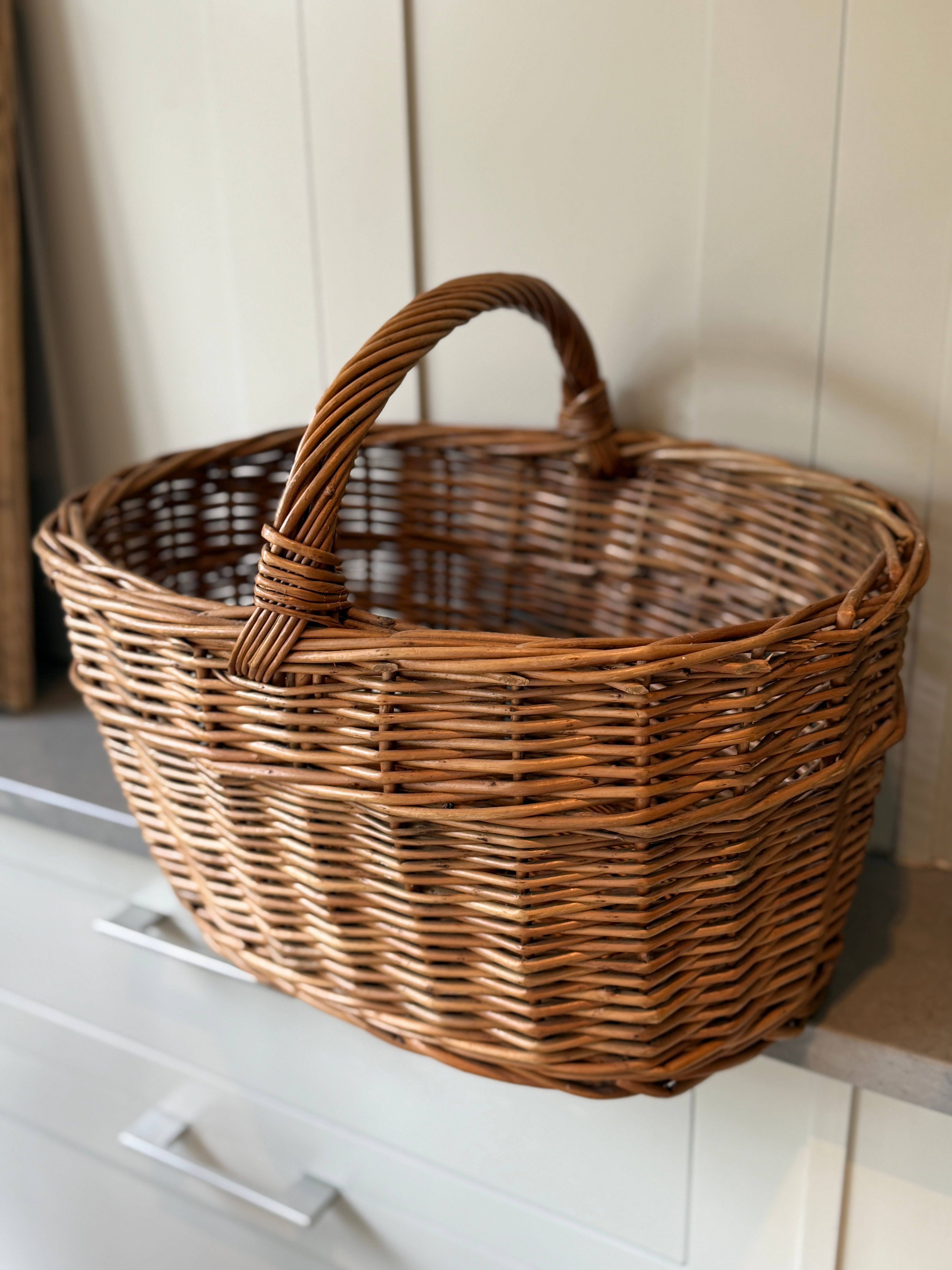Large Vintage Wicker Basket