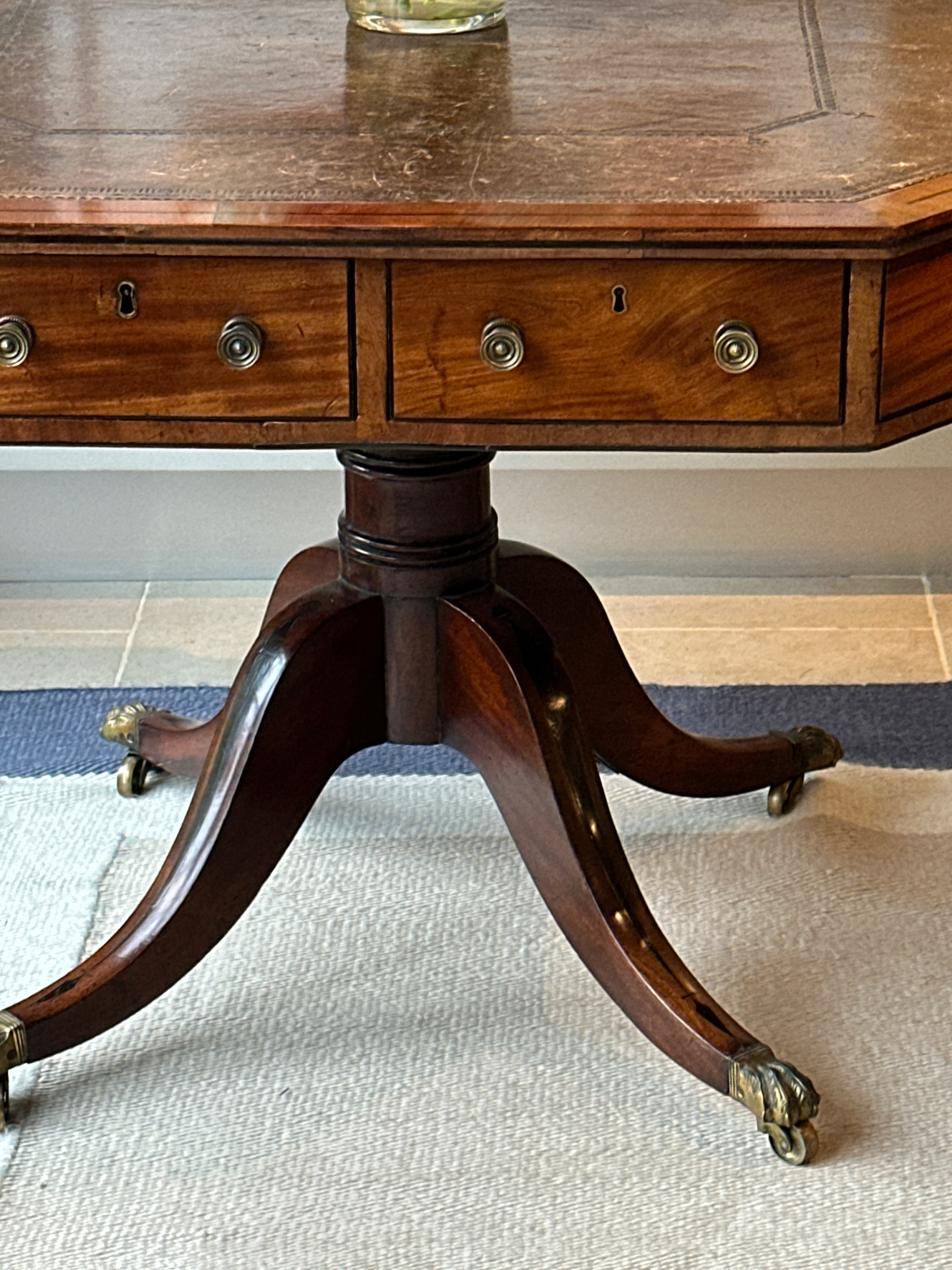 19th Century Octagonal Drum Table