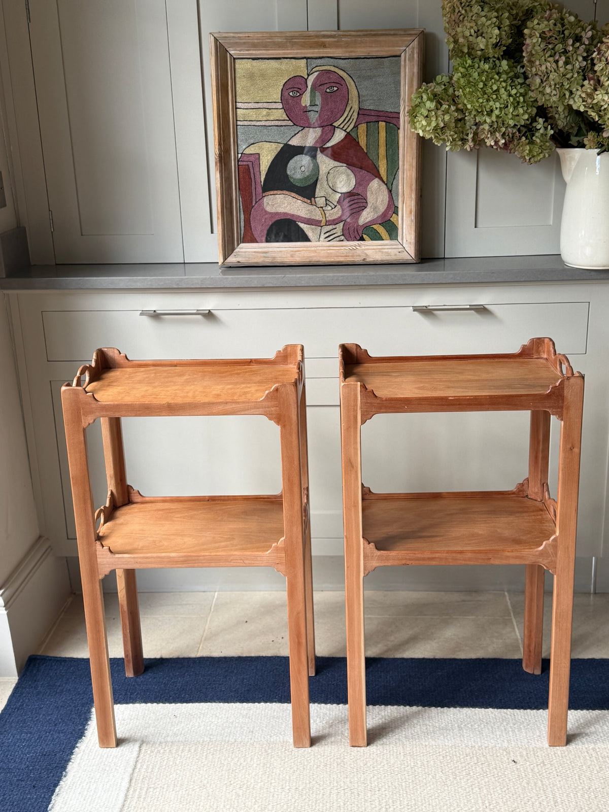 Pair of Mahogany Two-Tier Tray-Top Occasional Tables, Early 20th Century