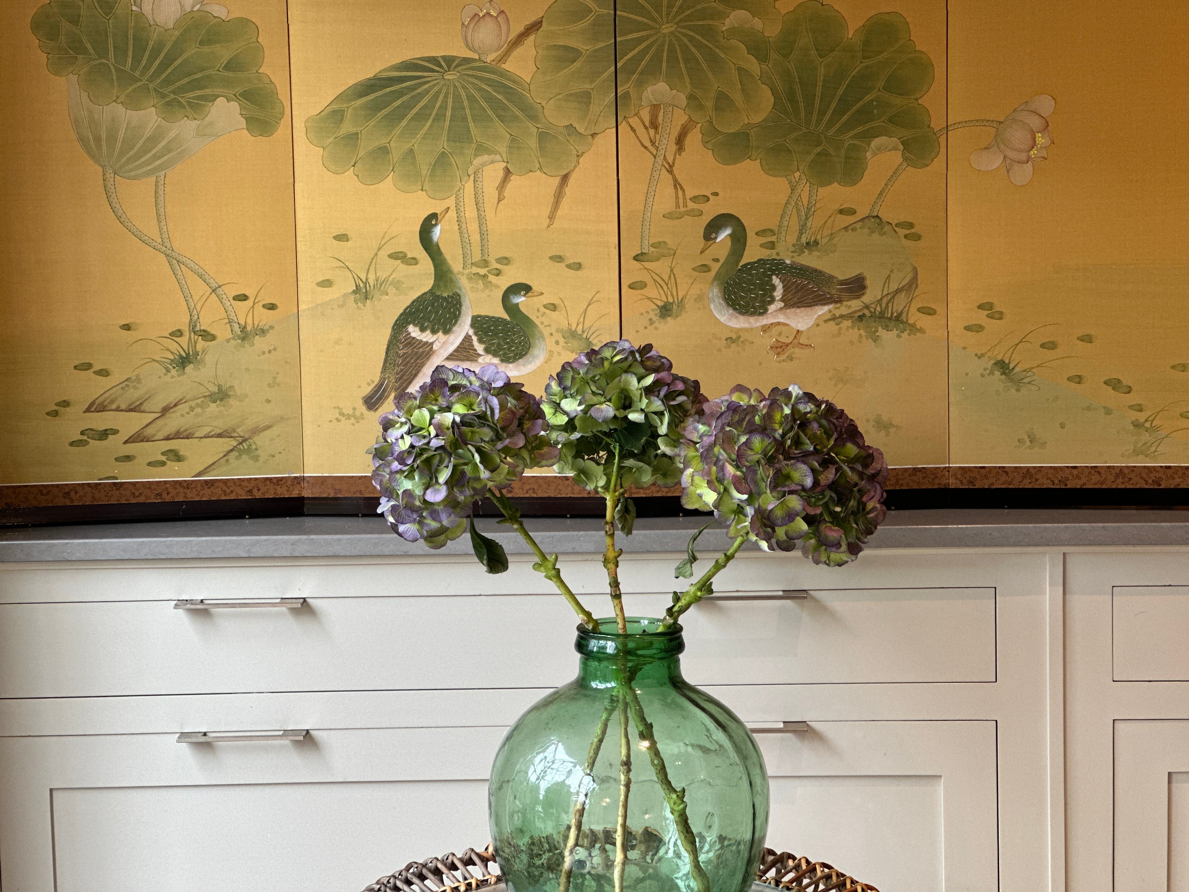 Early 20th Century Japanese Silk Screen