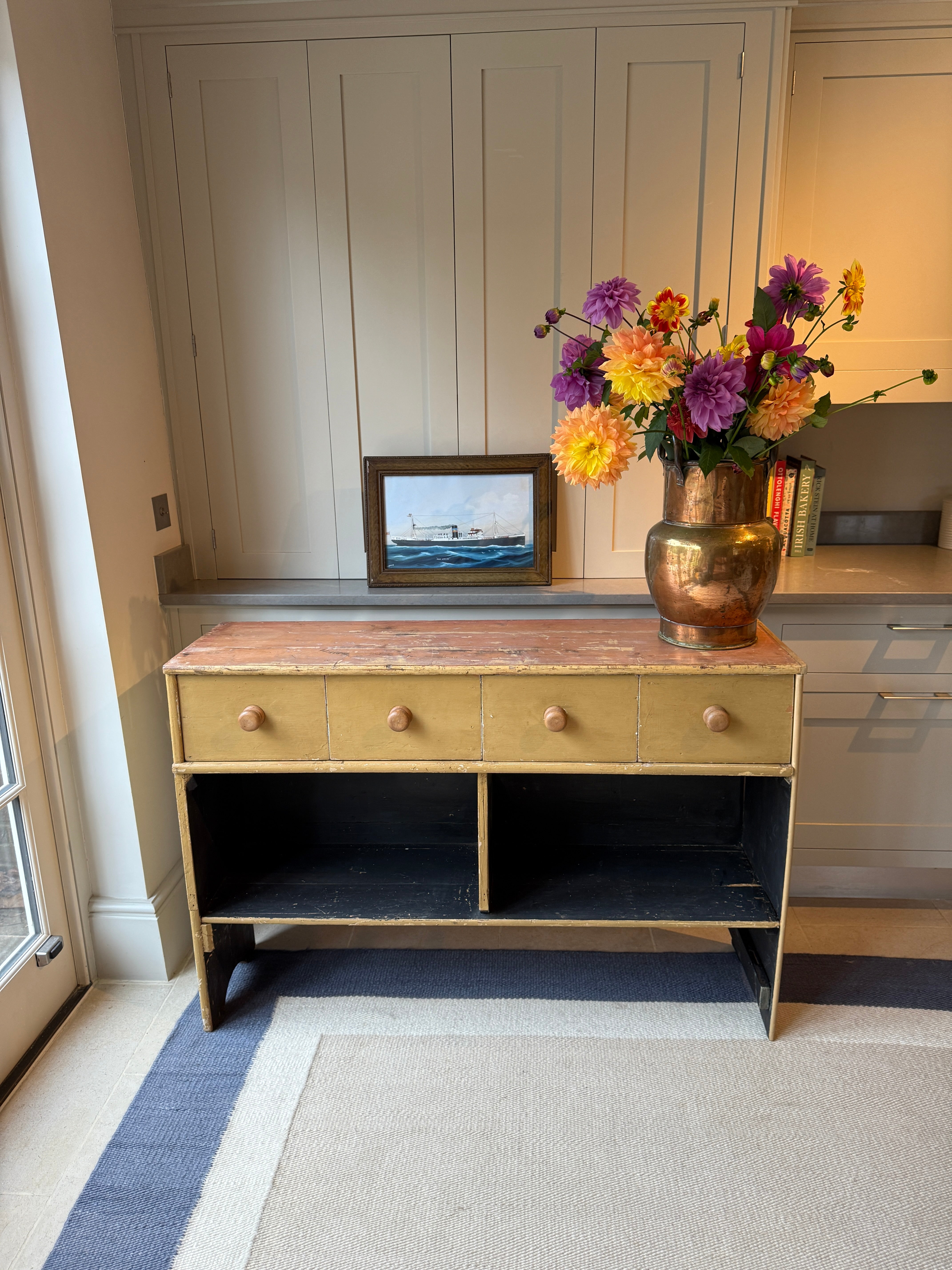 Mustard Yellow Welsh Haberdashery Dresser