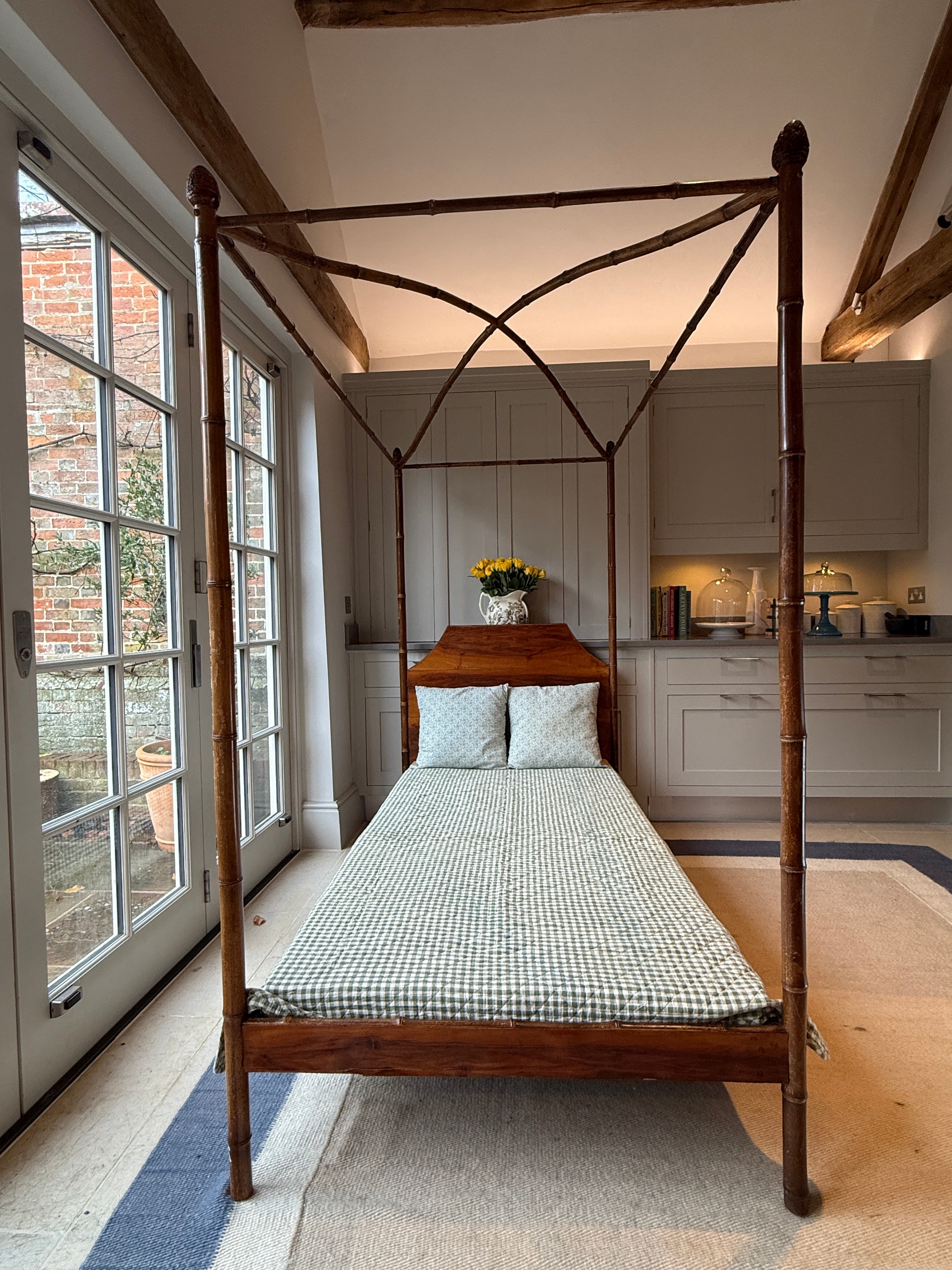 Faux Bamboo Bed with Canapé