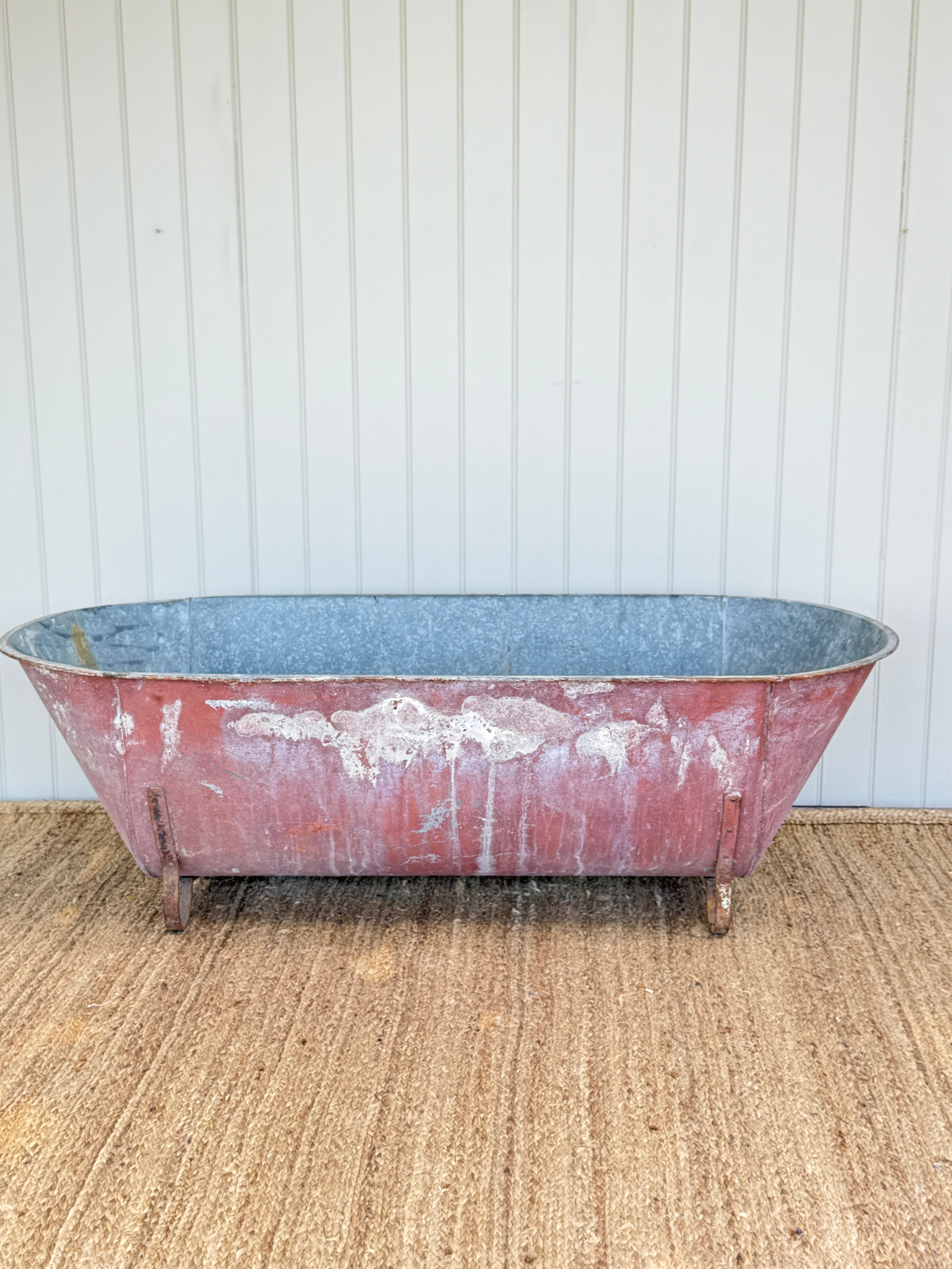 Vintage French Zinc Bath