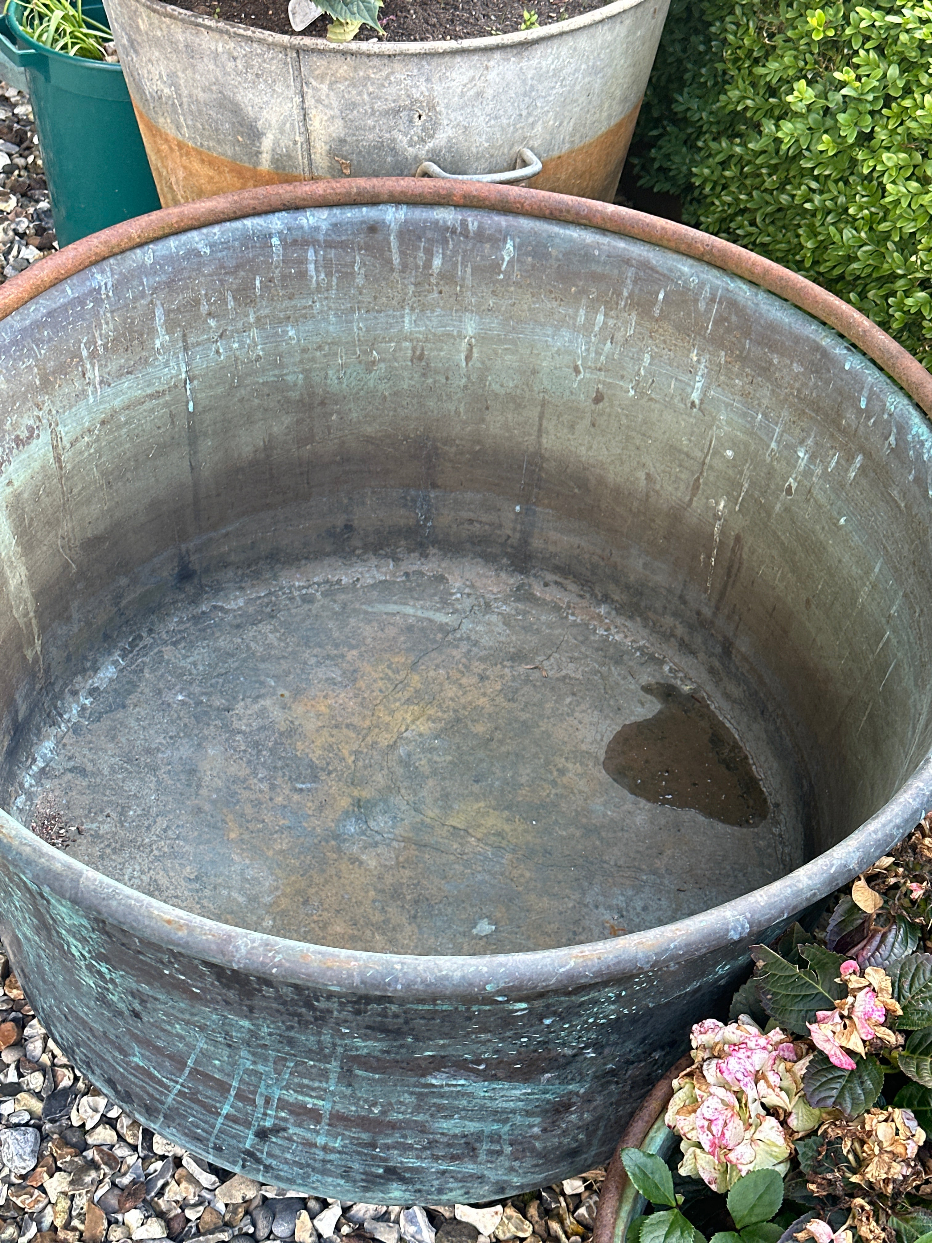 Large Cumbria Solid Copper Planter
