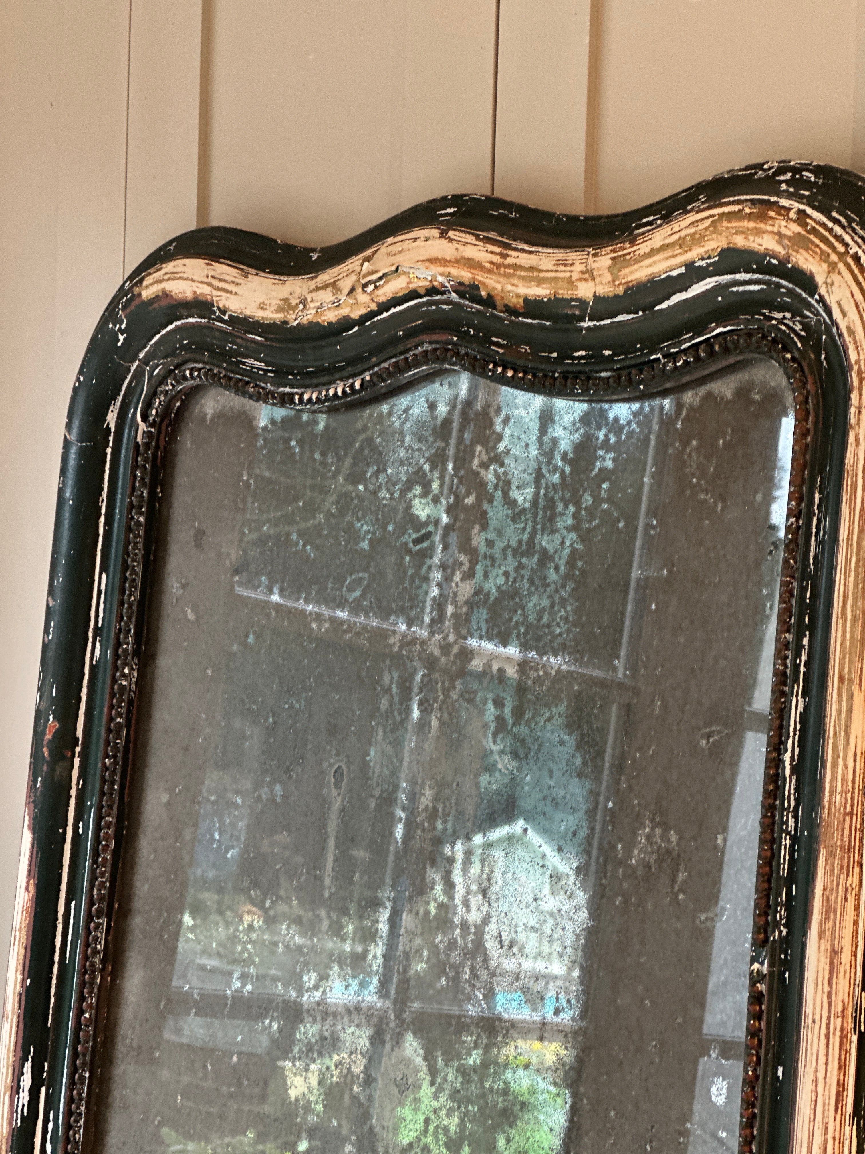Antique French Distressed Mirror