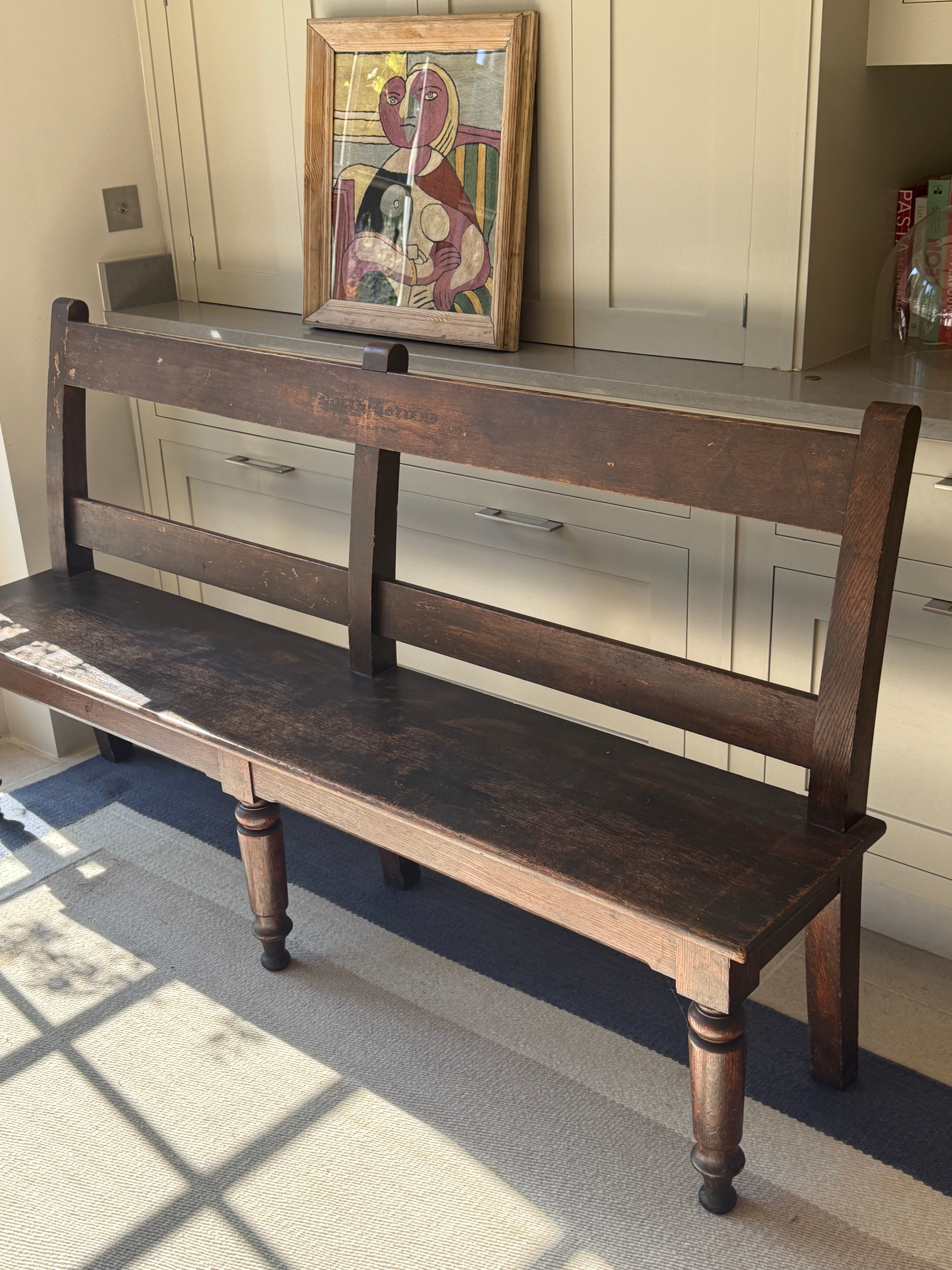 Large 19th Century Oak Bench