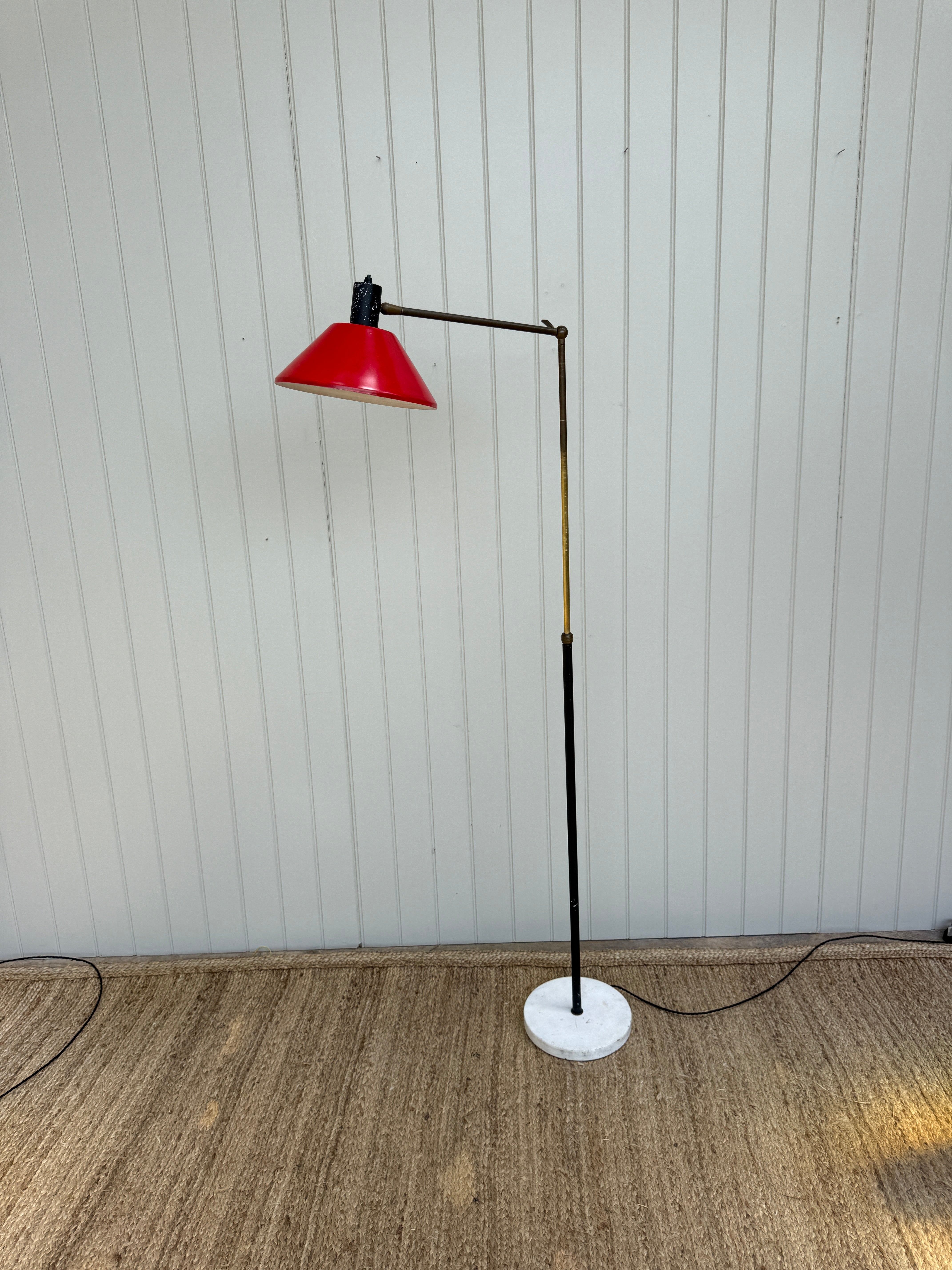 Rare Red Stilux Floor Lamp