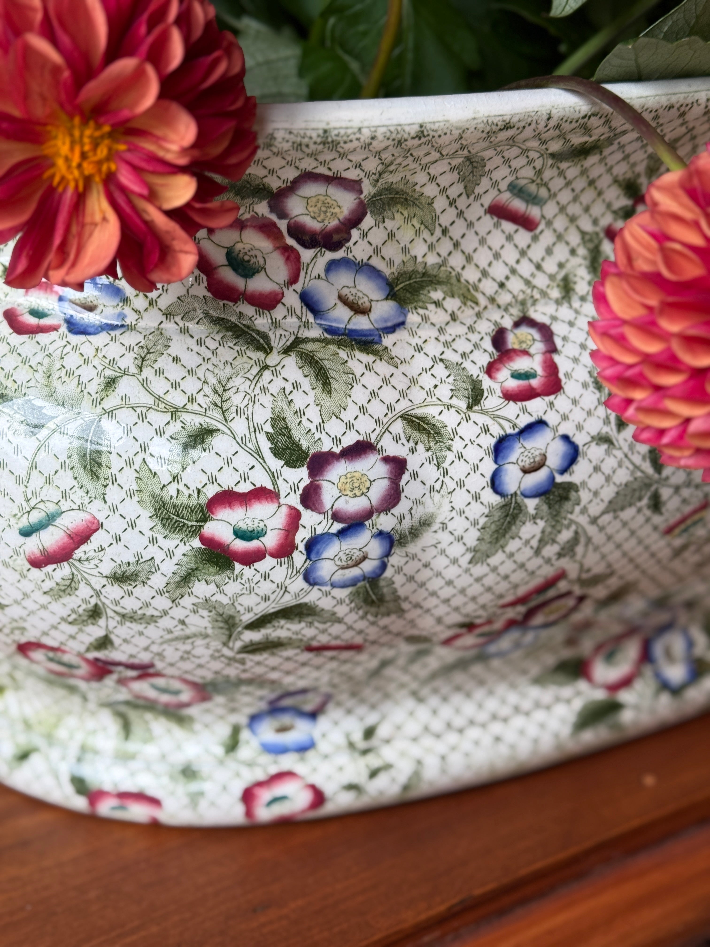 Decorative Victorian Staffordshire Foot Bath