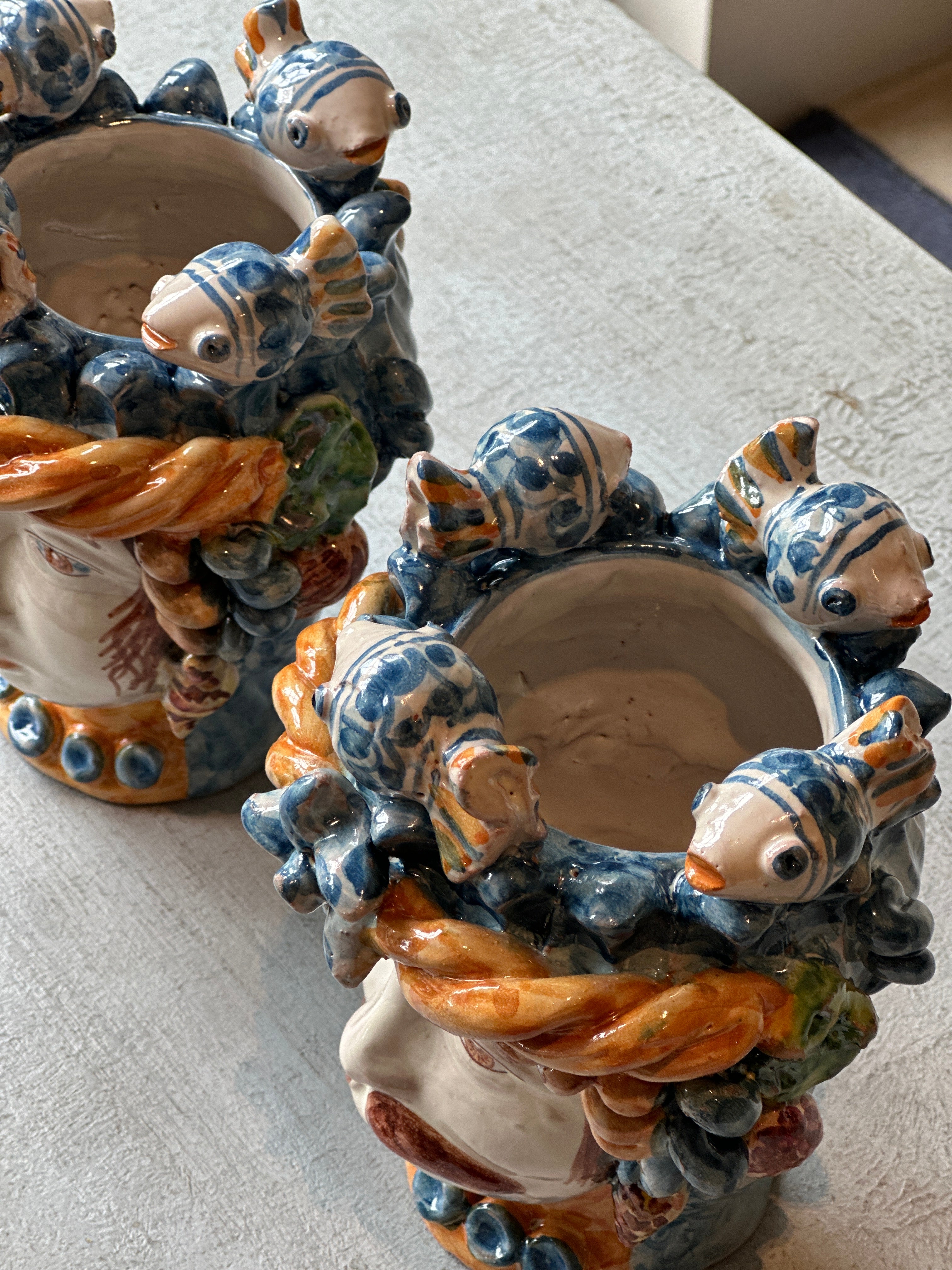 Small Pair of Moor Heads - Fish headdress