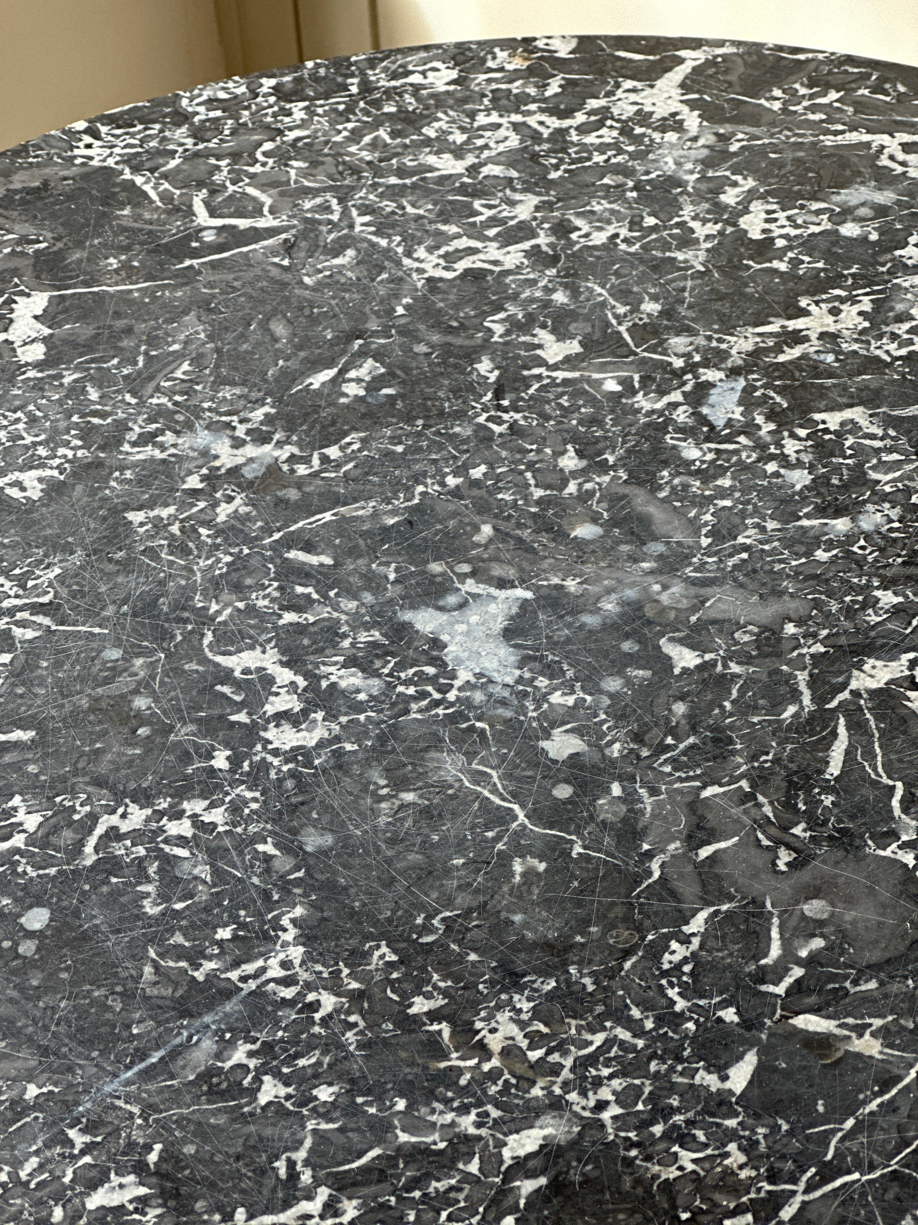 French Gueridon with Dappled Grey Marble Top