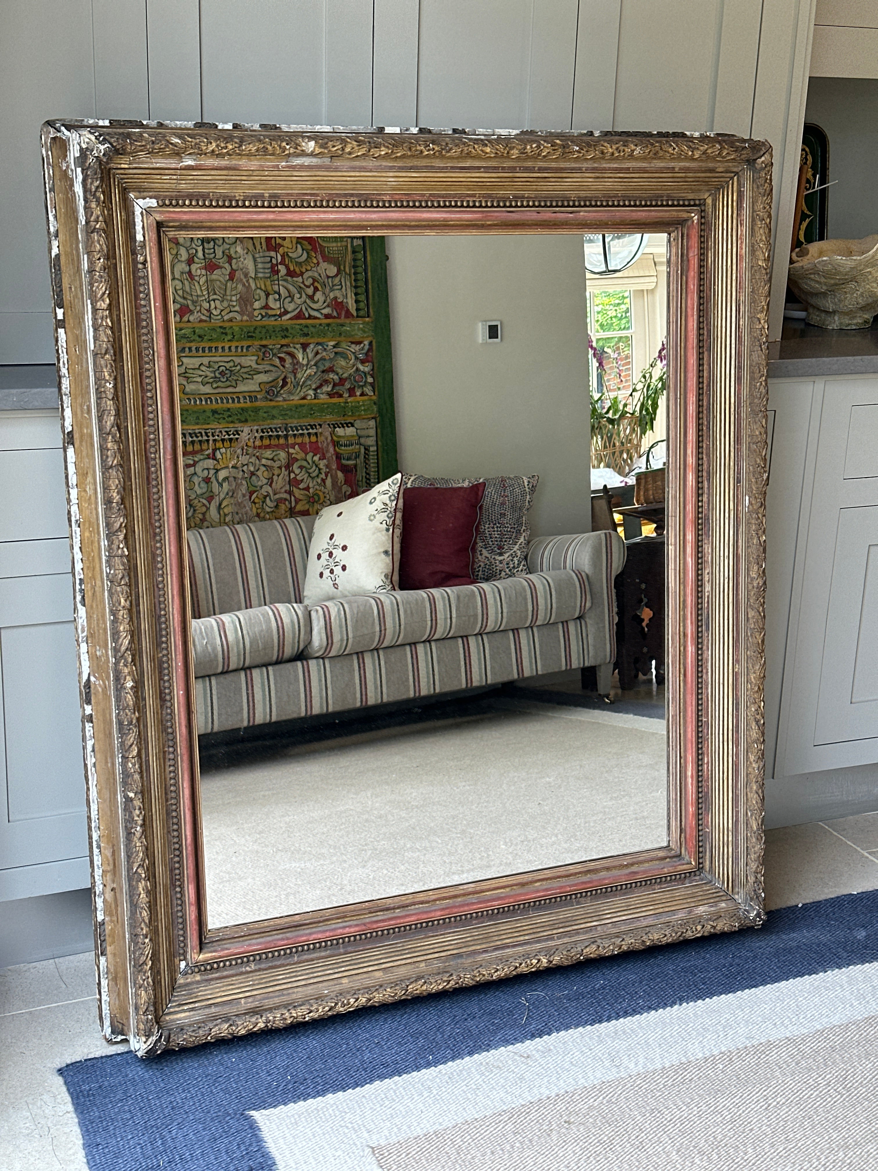 Enormous Antique Frame Mirror