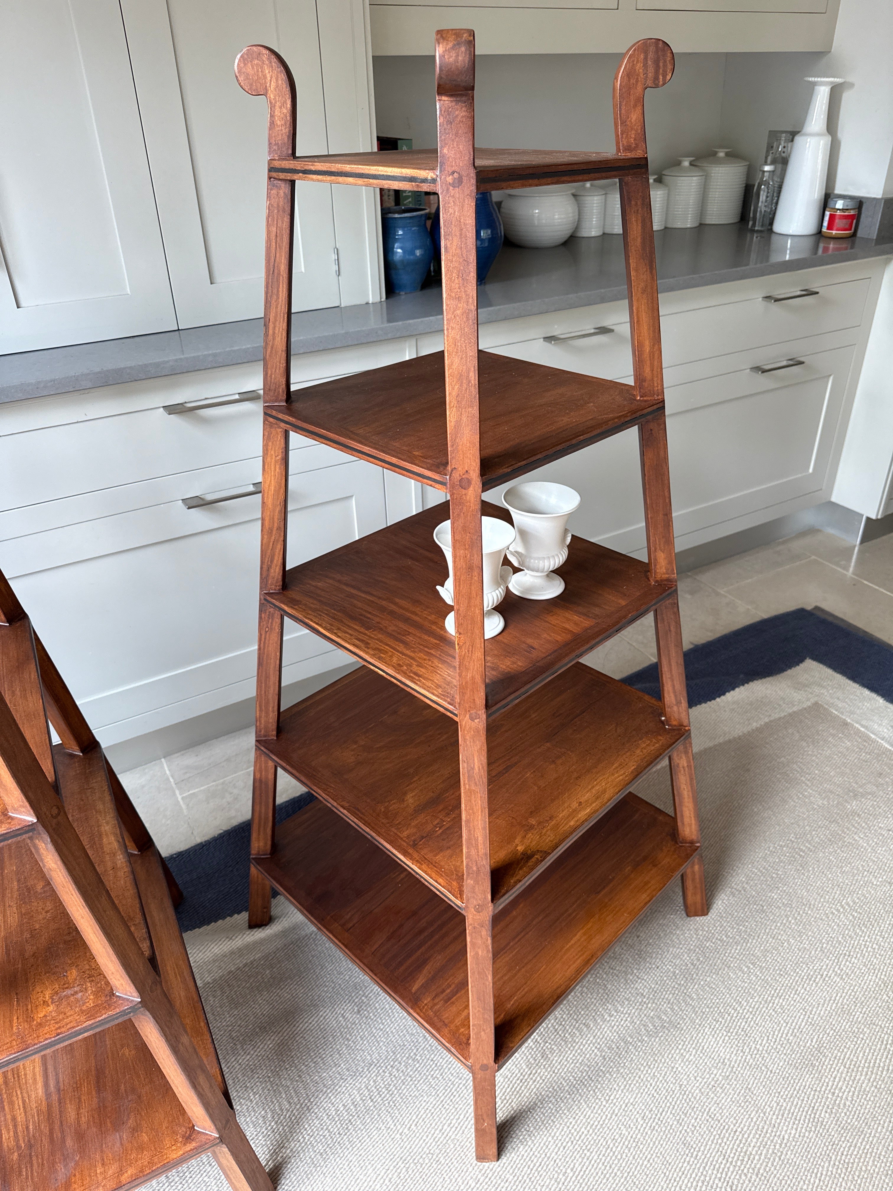 Pair of Early C20th Obelisk Etageres