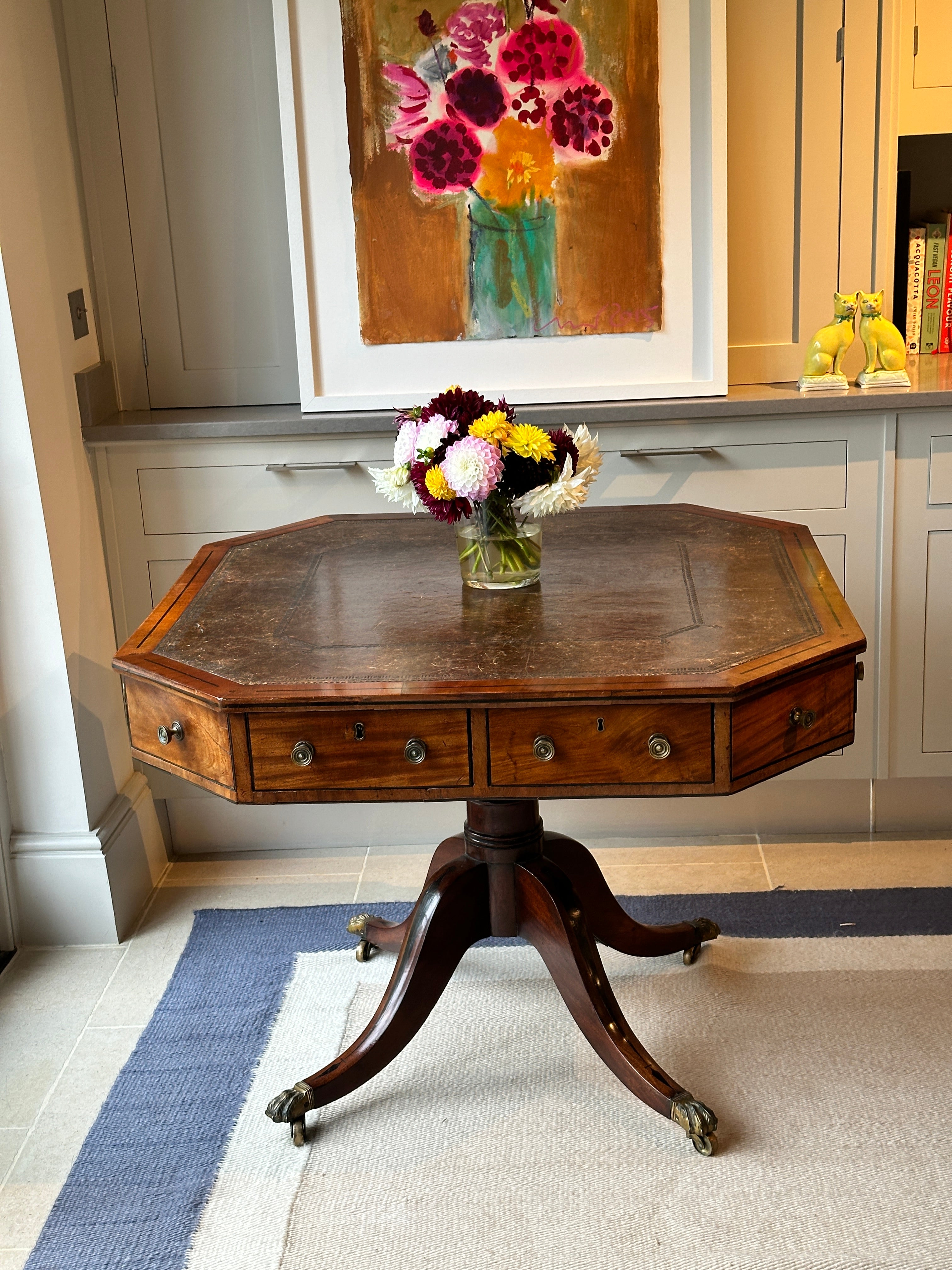 19th Century Octagonal Drum Table