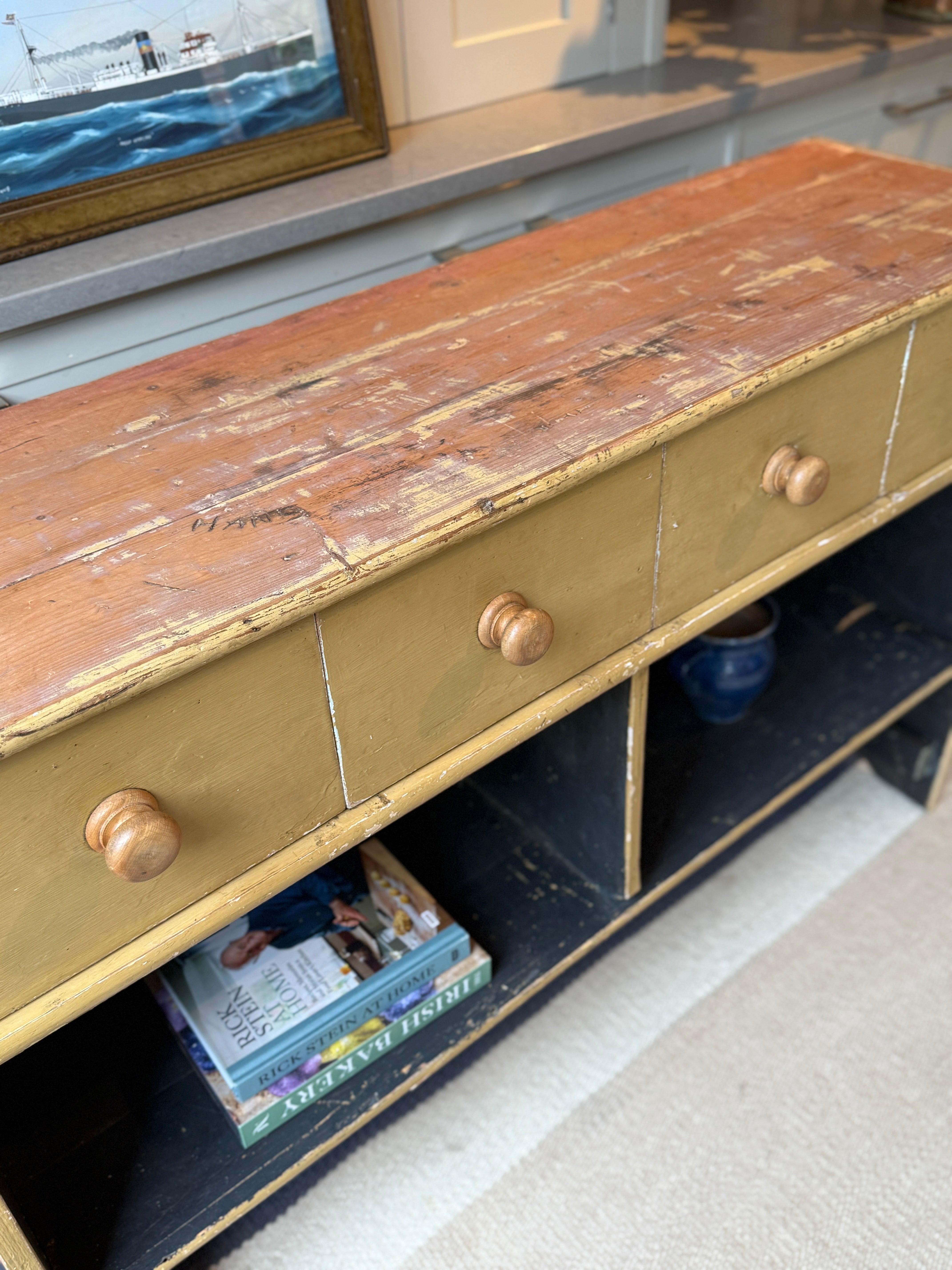 Mustard Yellow Welsh Haberdashery Dresser