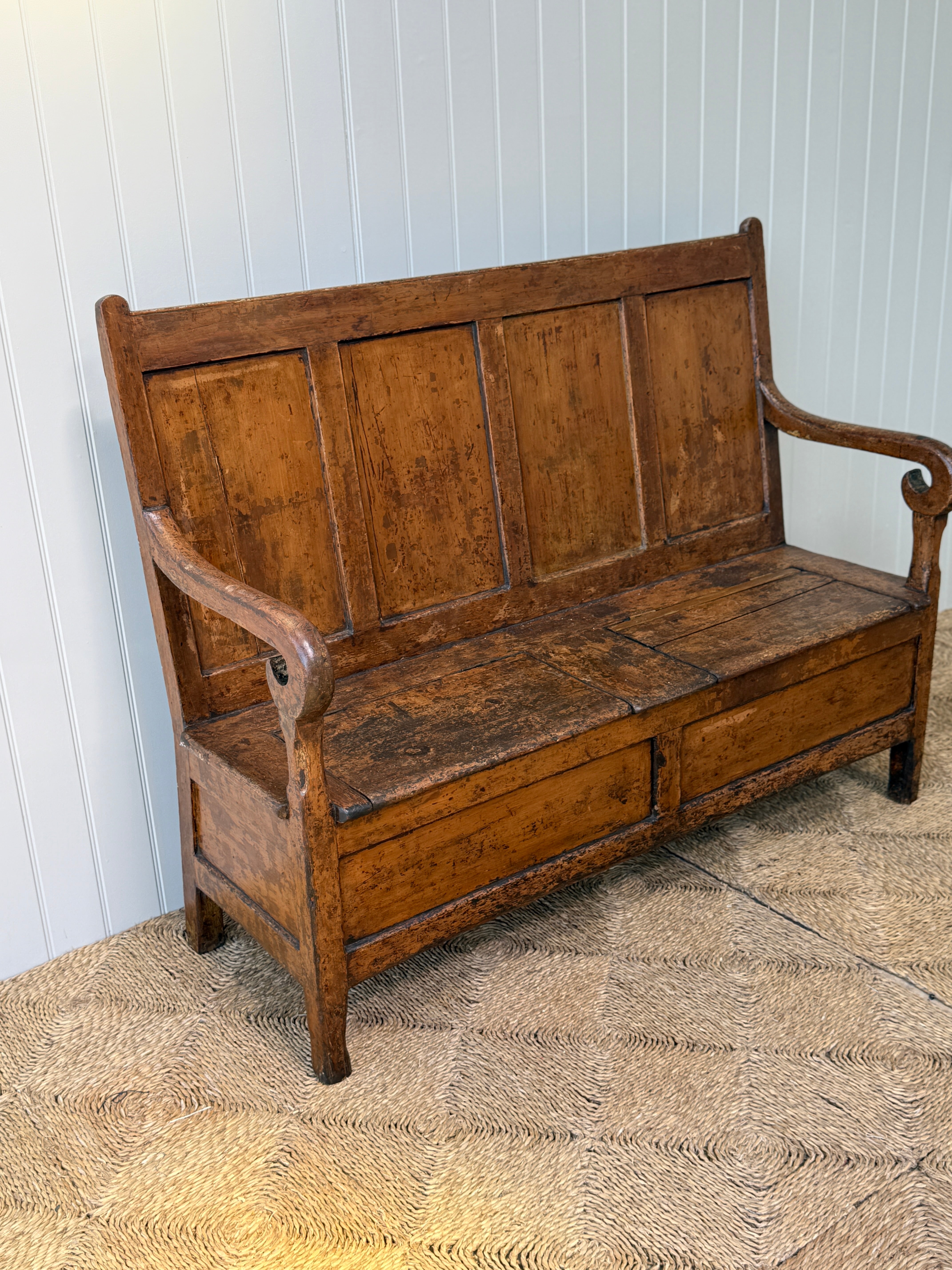 Early 19th Century Irish Painted Settle