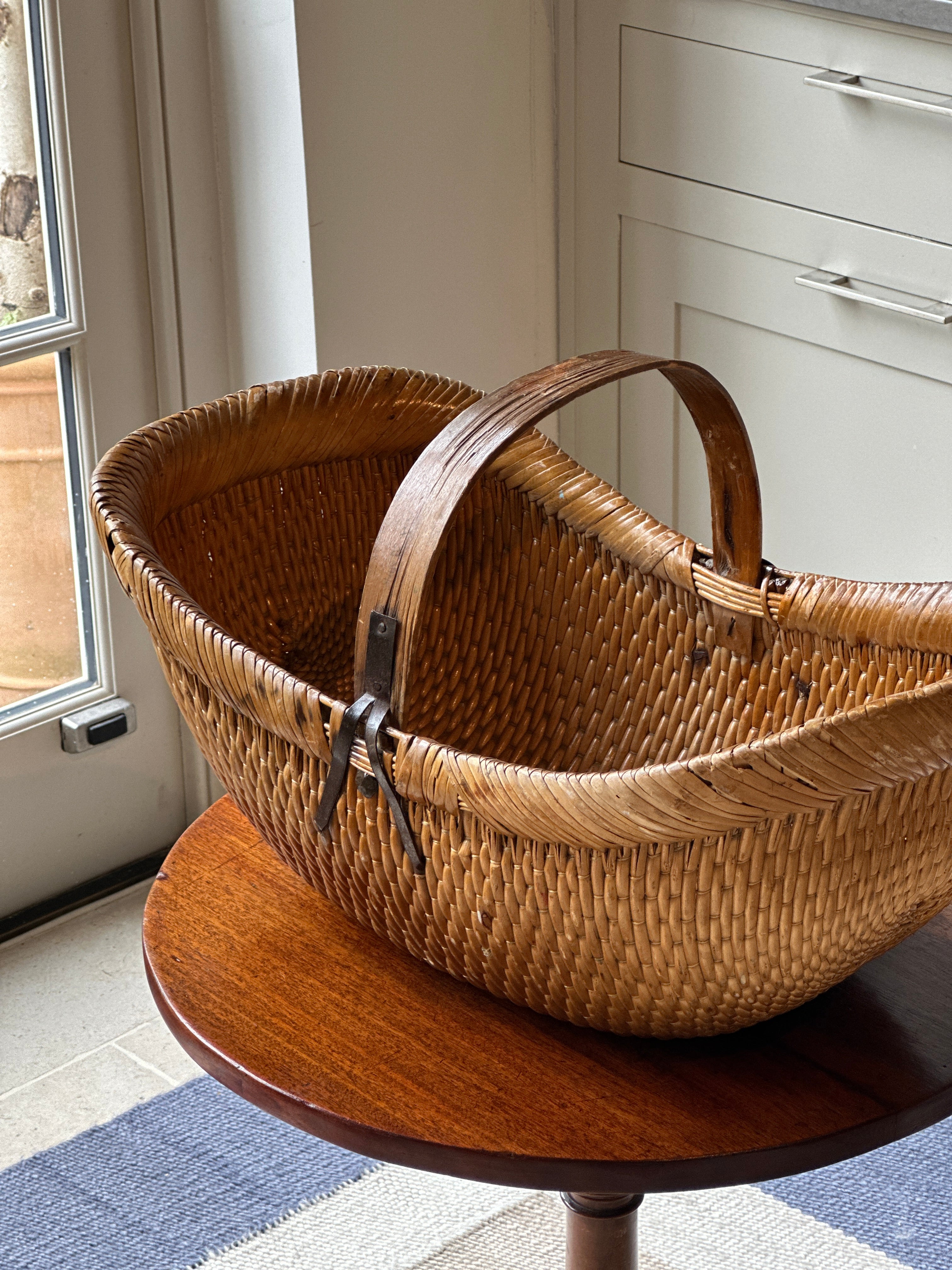 Large Vintage Shopping Basket