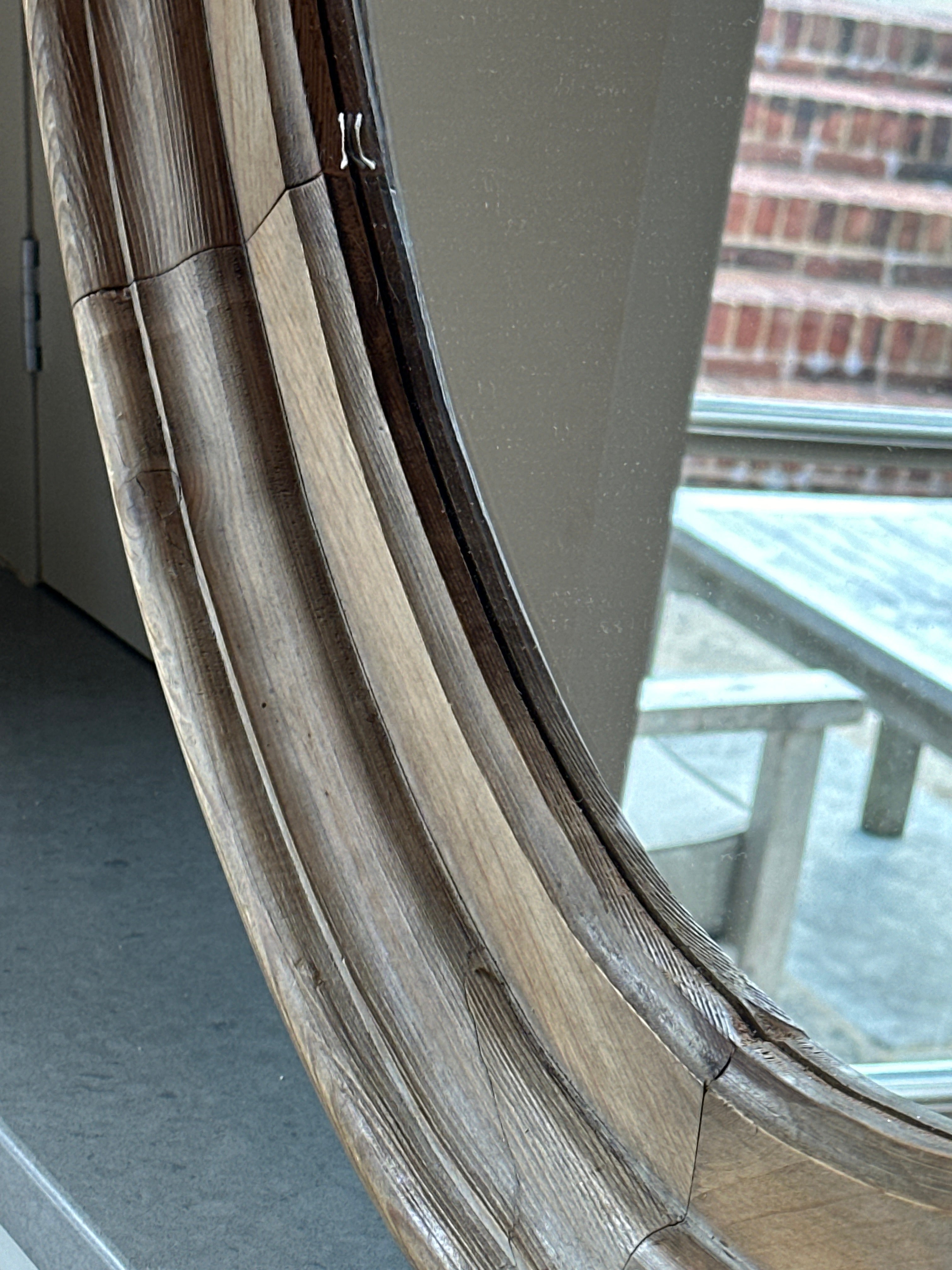 Large Oval Pine Mirror