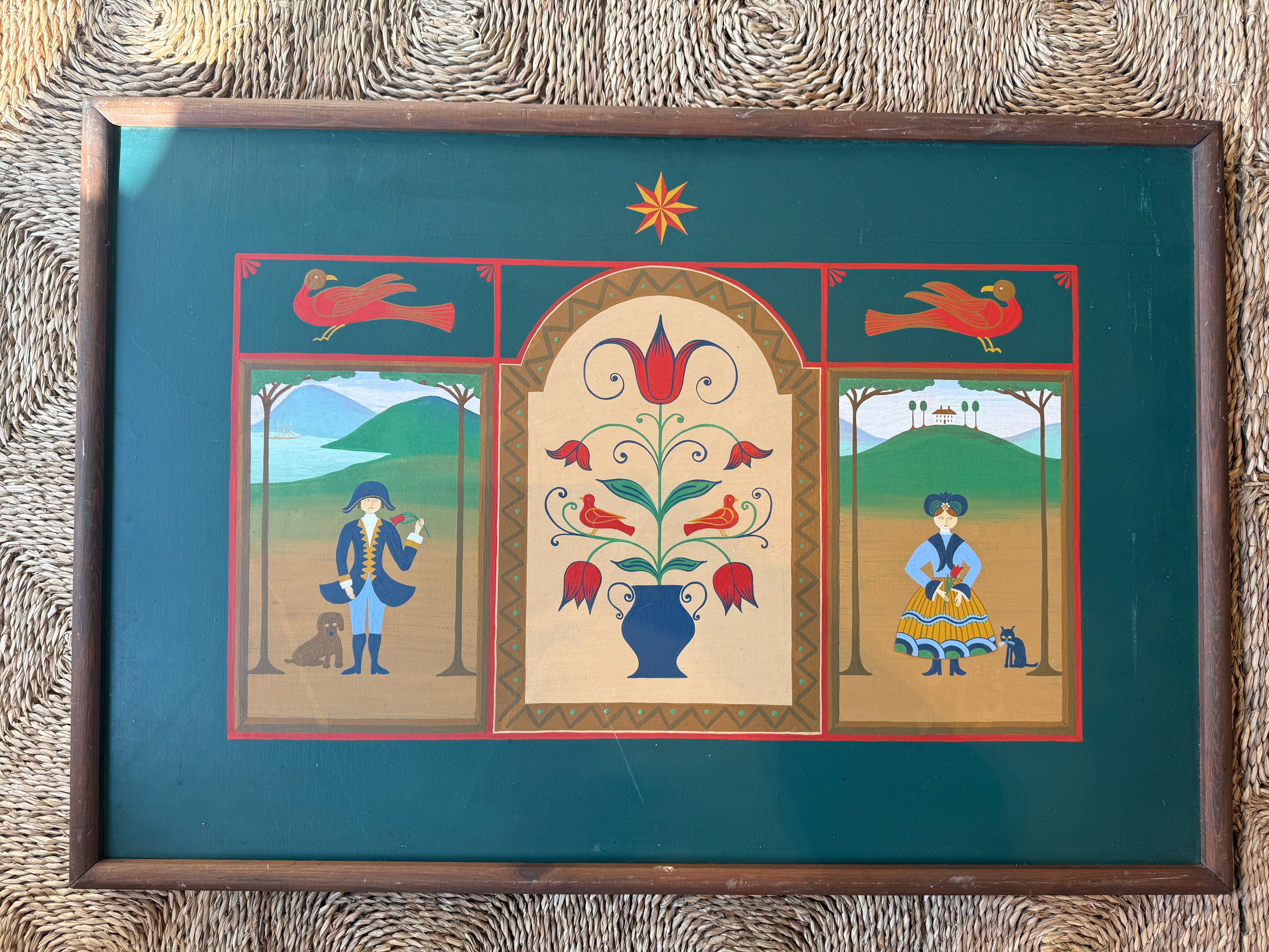 Large Modern Swedish Painting on Board