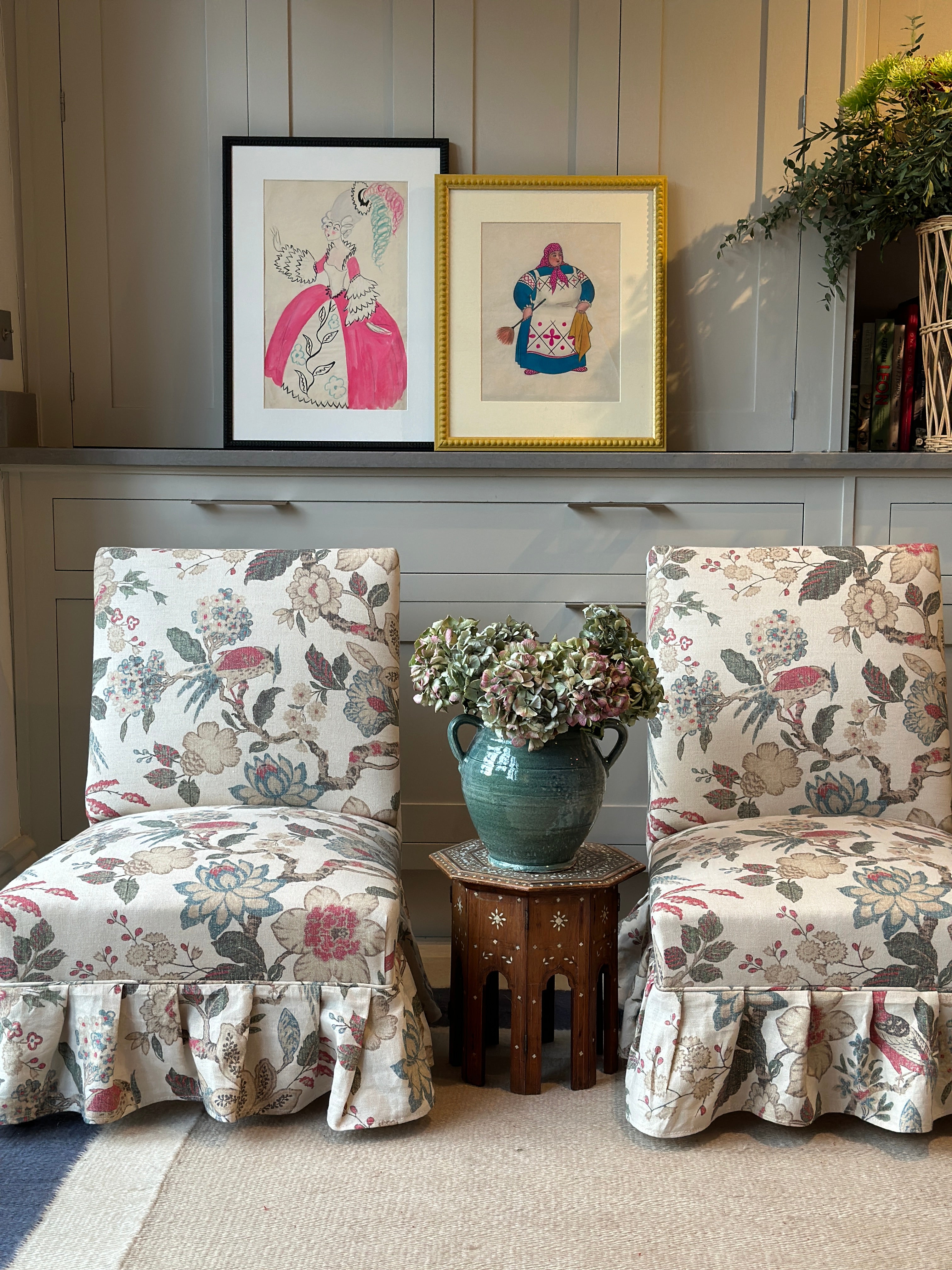 Pair of Large French Slipper Chairs in Inchyra’s Sutton Linen
