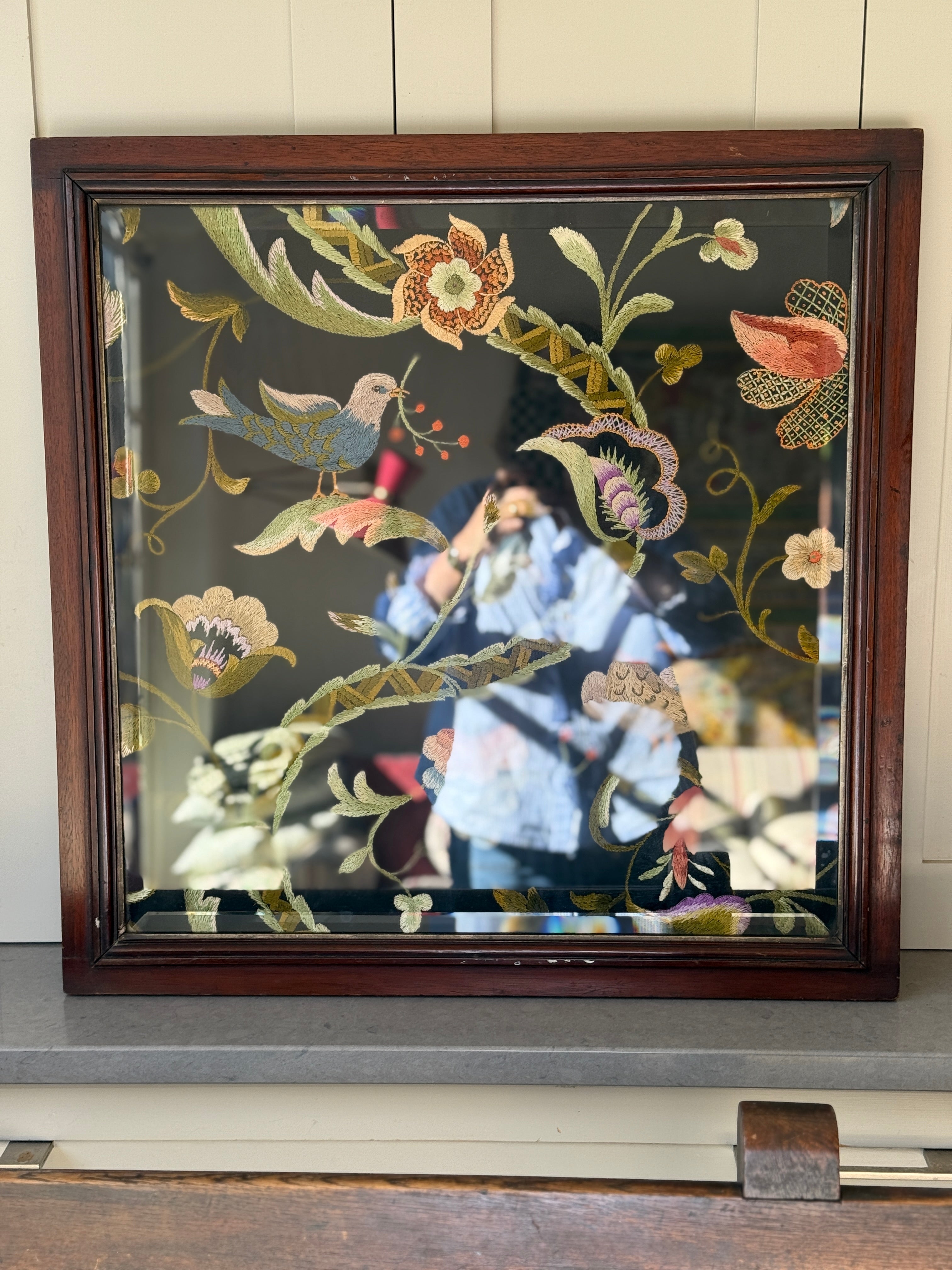 Large Framed Crewelwork