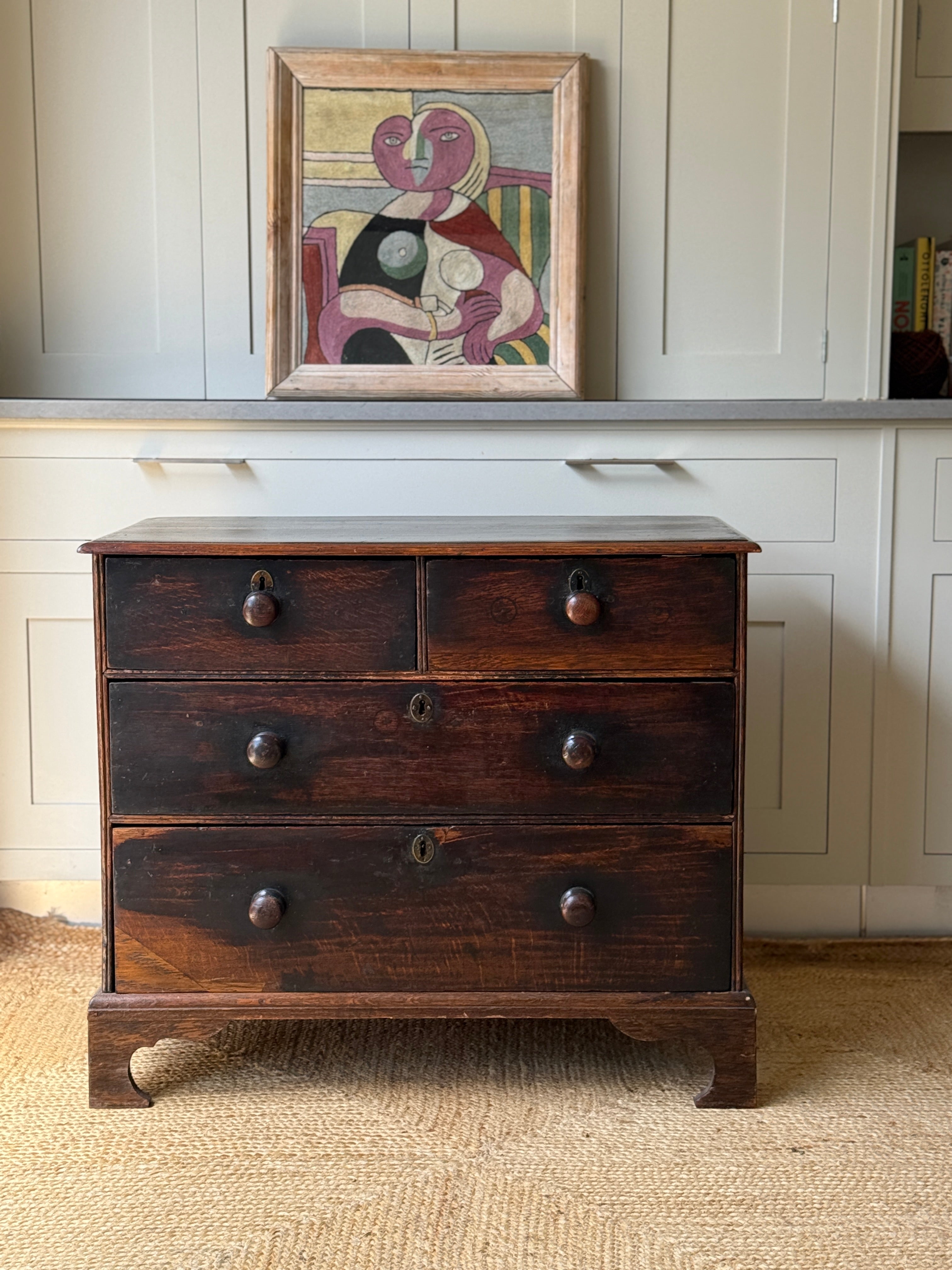 Georgian Oak Chest of Drawers, 18th Century