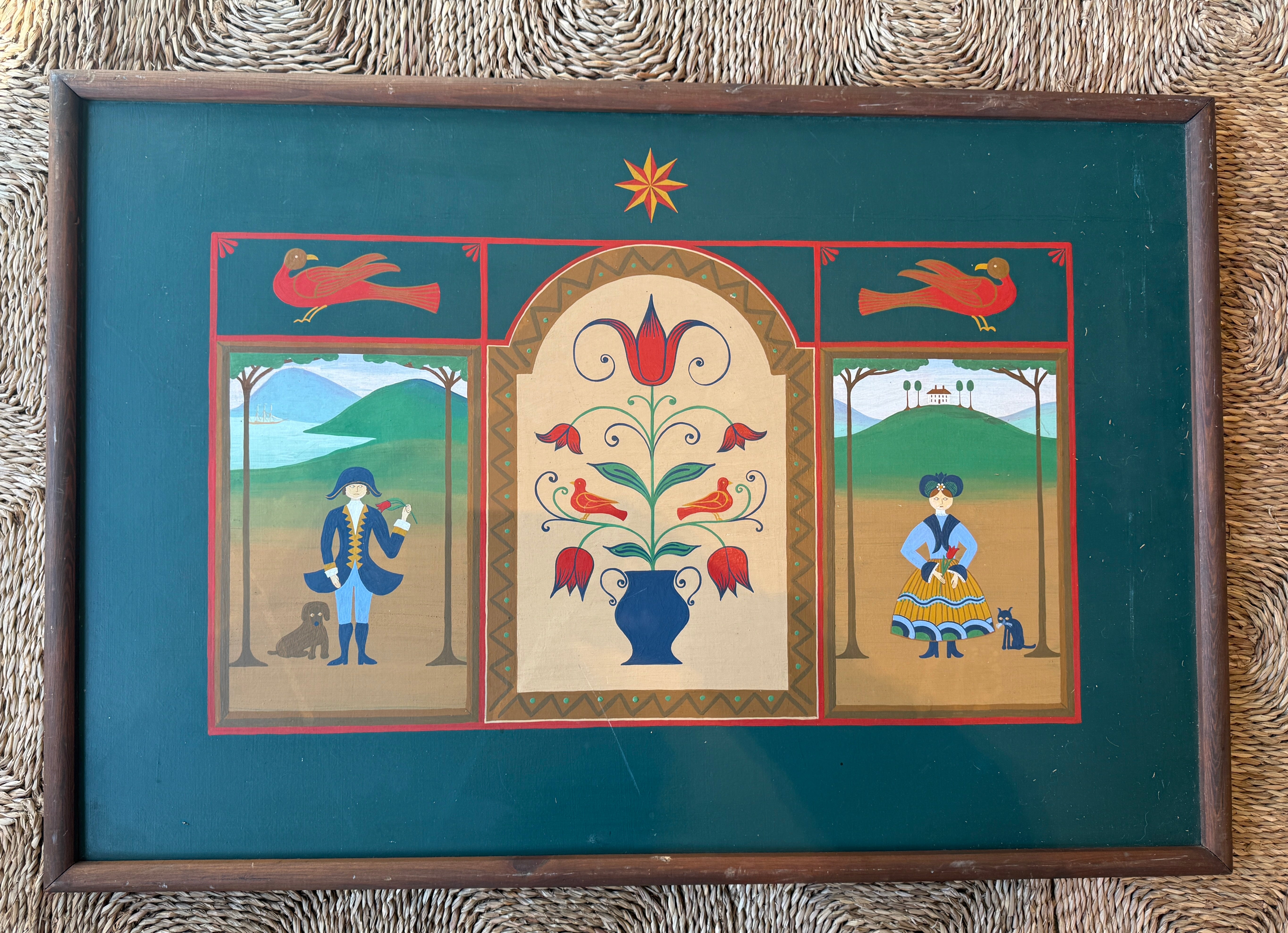 Large Modern Swedish Painting on Board