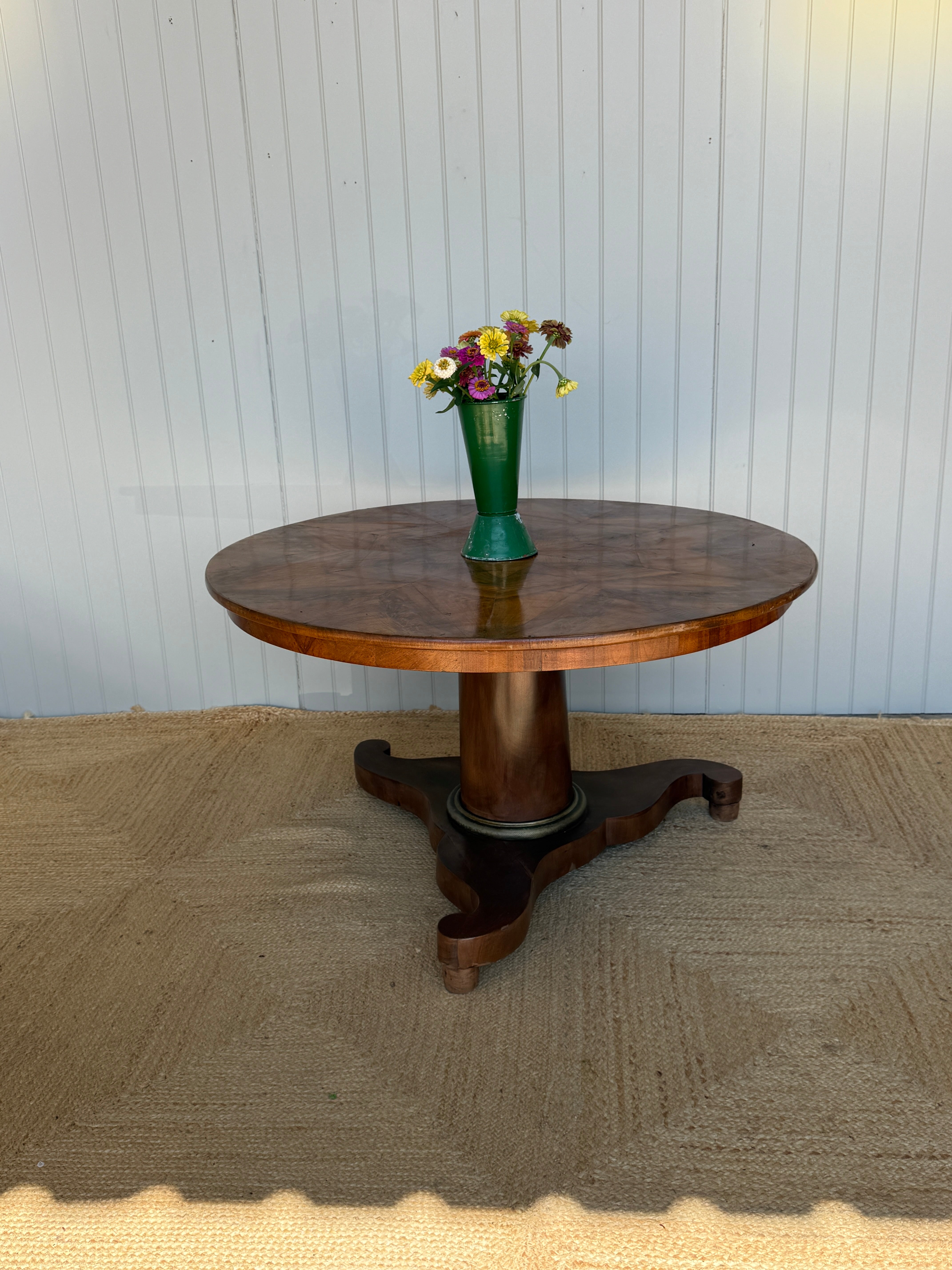 19th Century Walnut Book Matched CentreTable