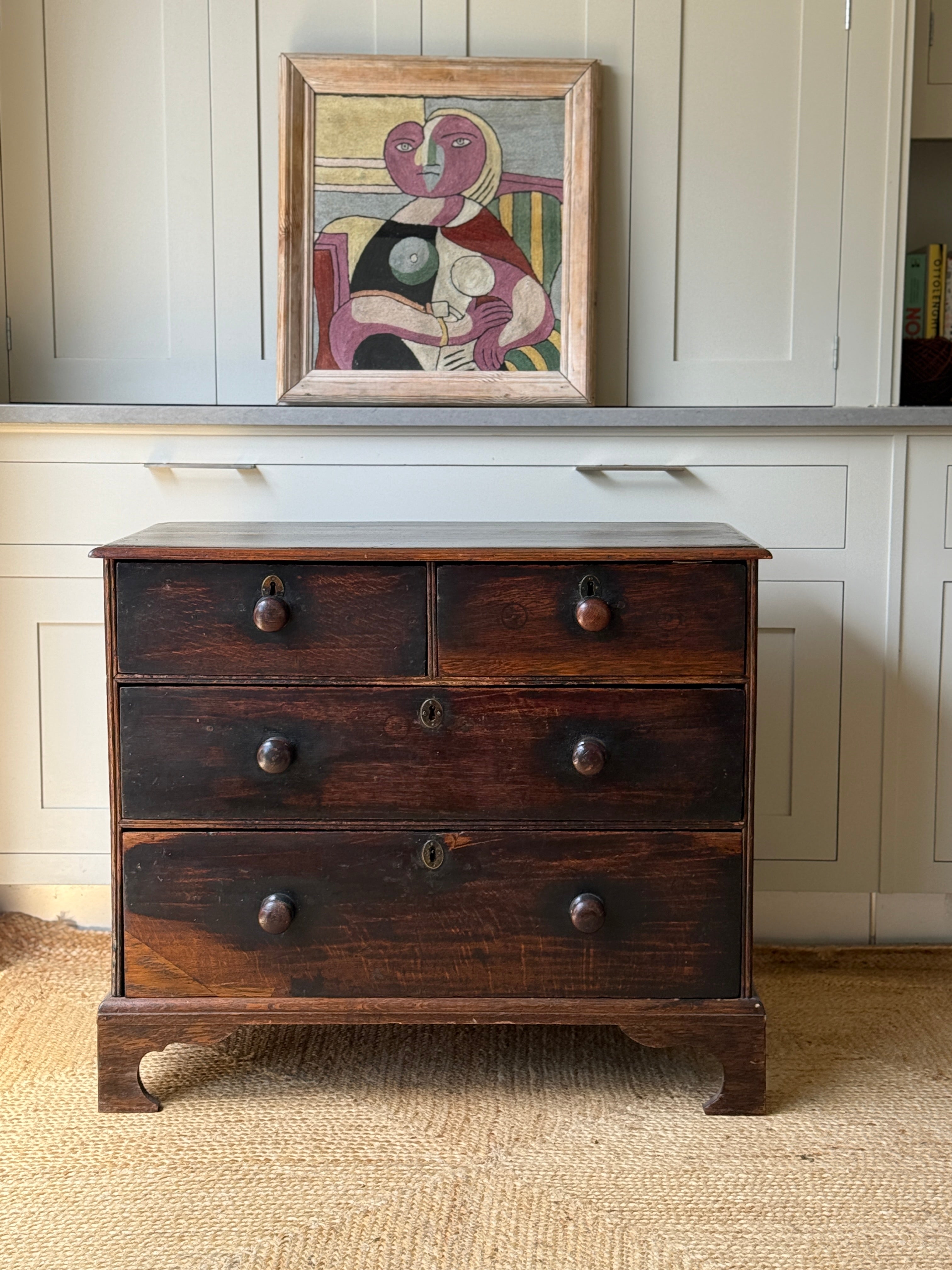 Georgian Oak Chest of Drawers, 18th Century