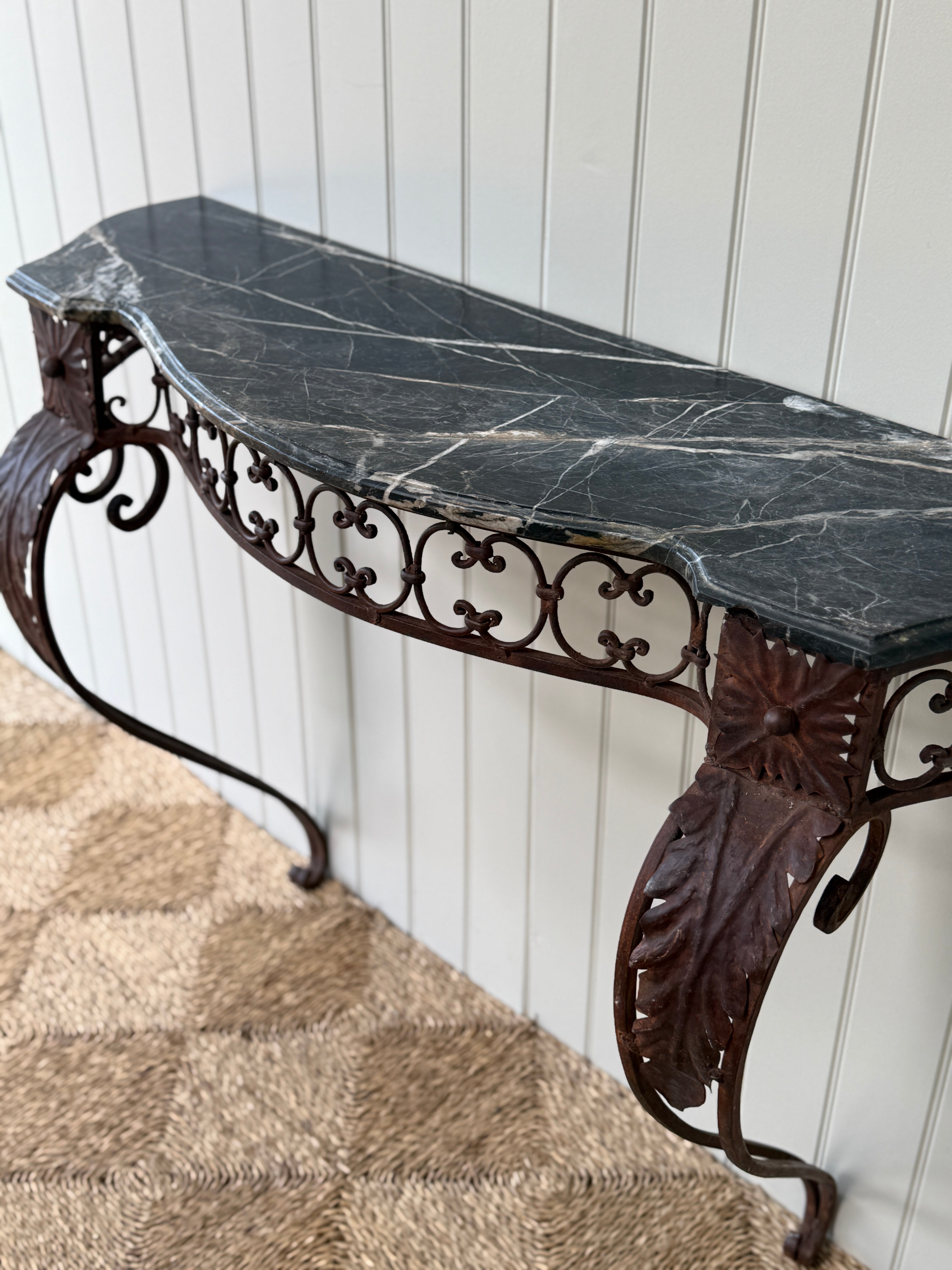 French Marble Topped Wall Console