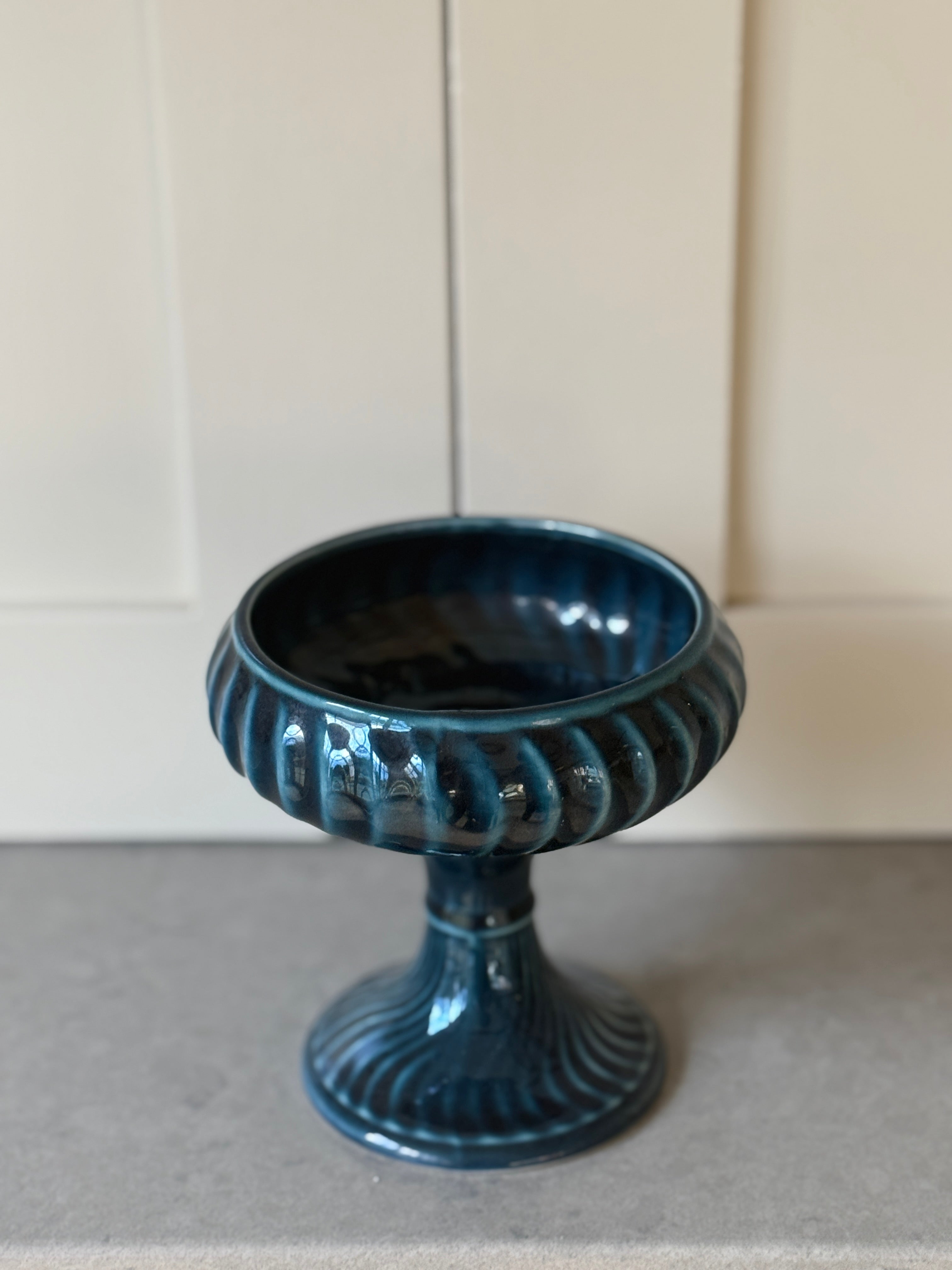 Dartmouth Teal Pedestal Vase
