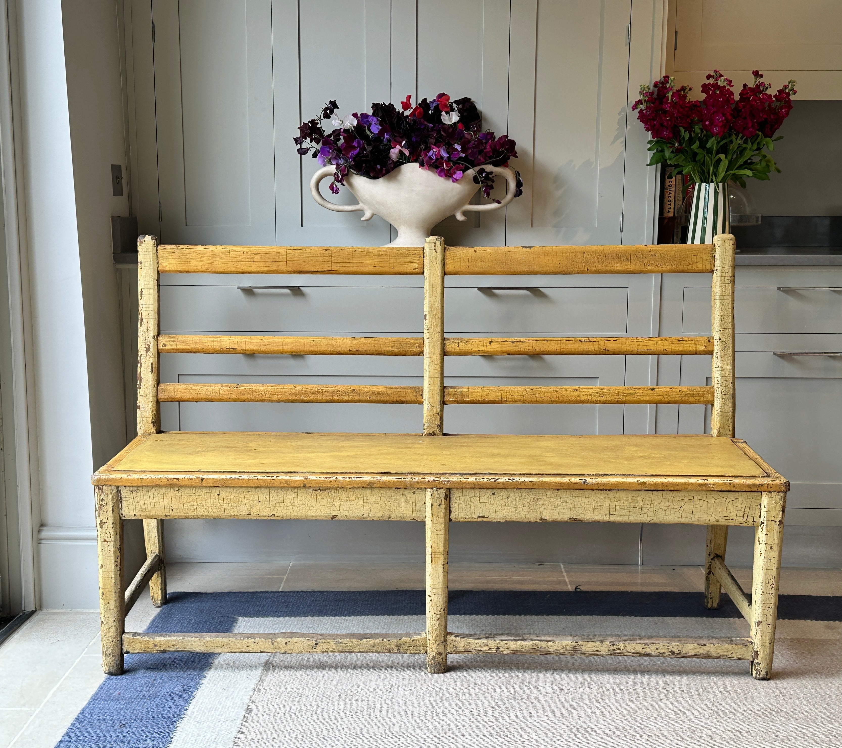 Painted Country House Bench