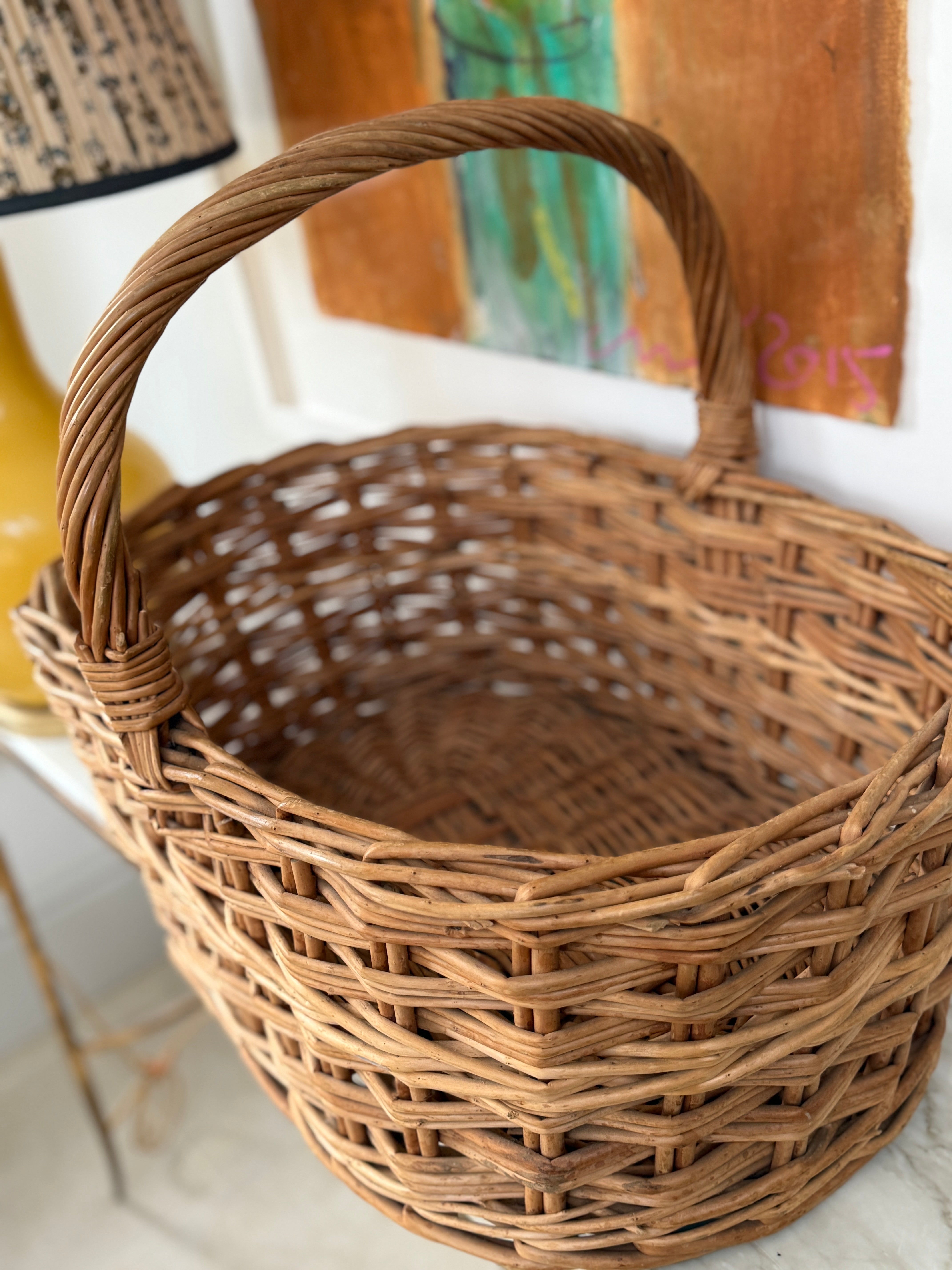Large Vintage Shopping Basket