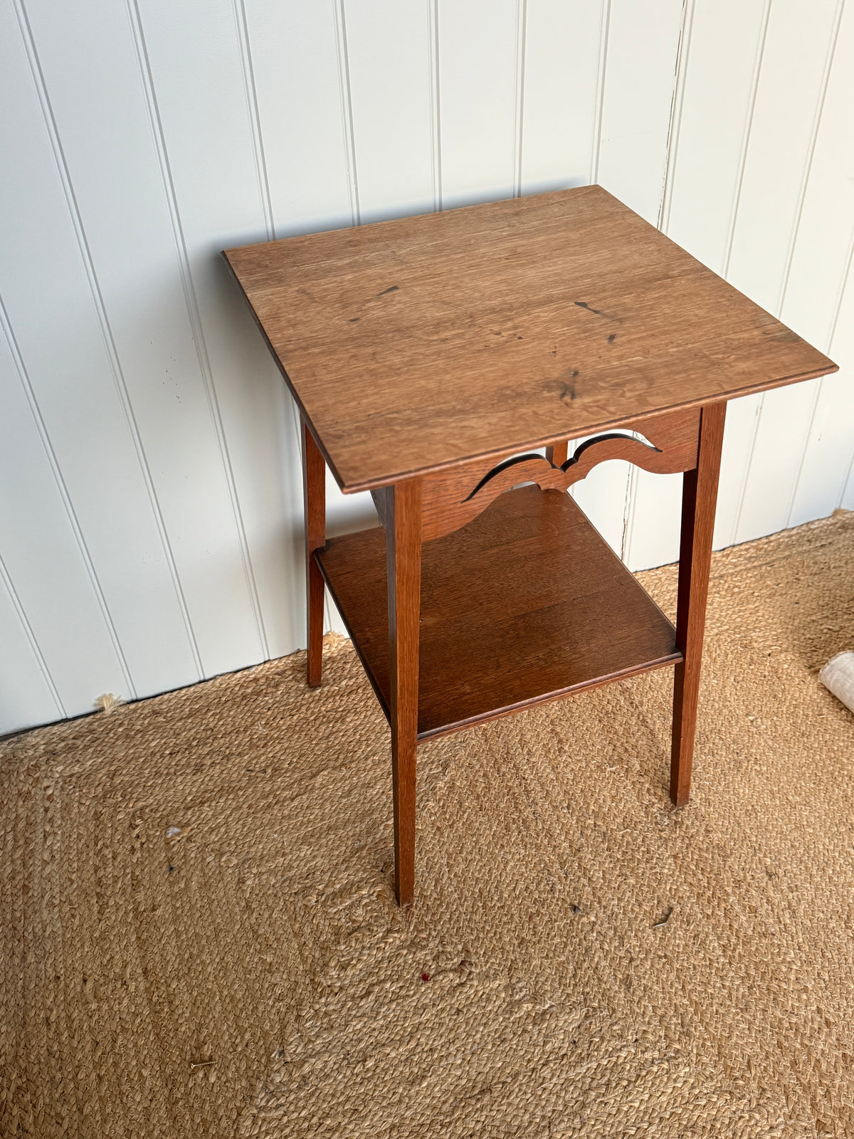 Arts and Crafts Oak Two-Tier Occasion Table, English, Circa 1900 to 1910
