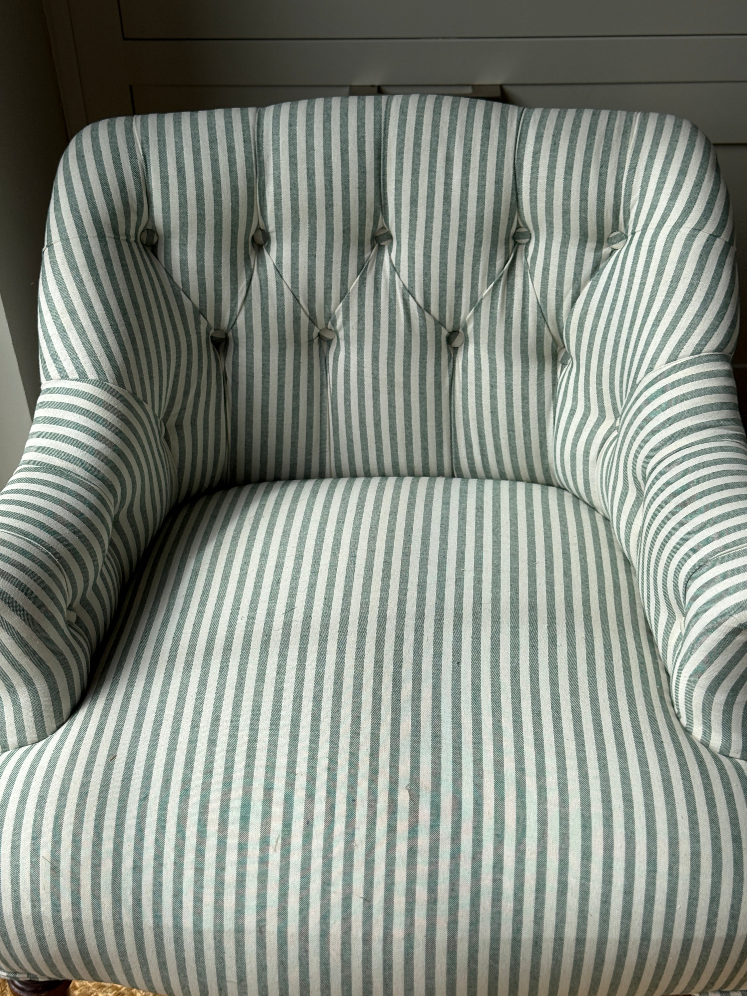 A Pair of French Napoleon III Button-Back Fauteuils