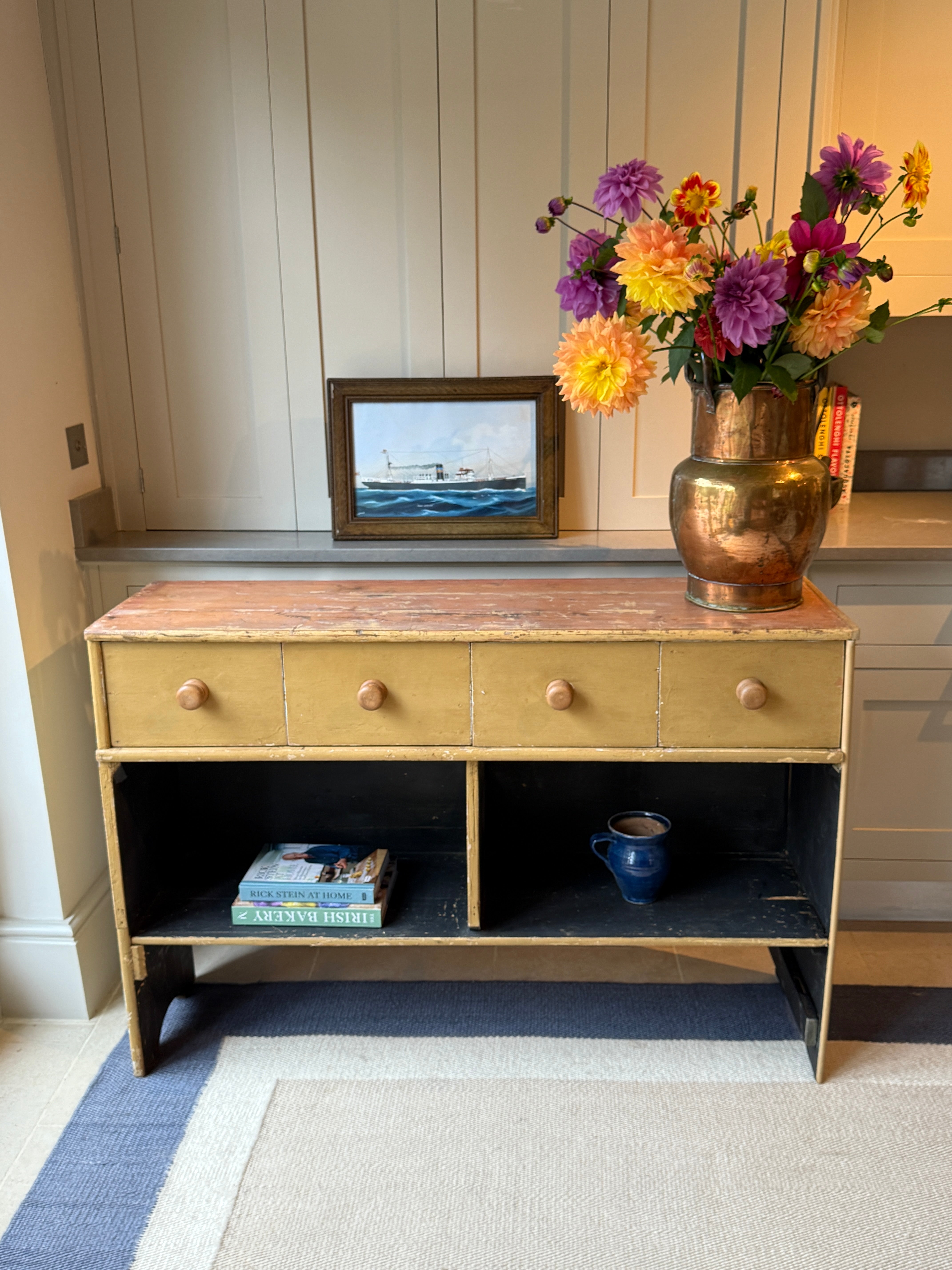 Mustard Yellow Welsh Haberdashery Dresser