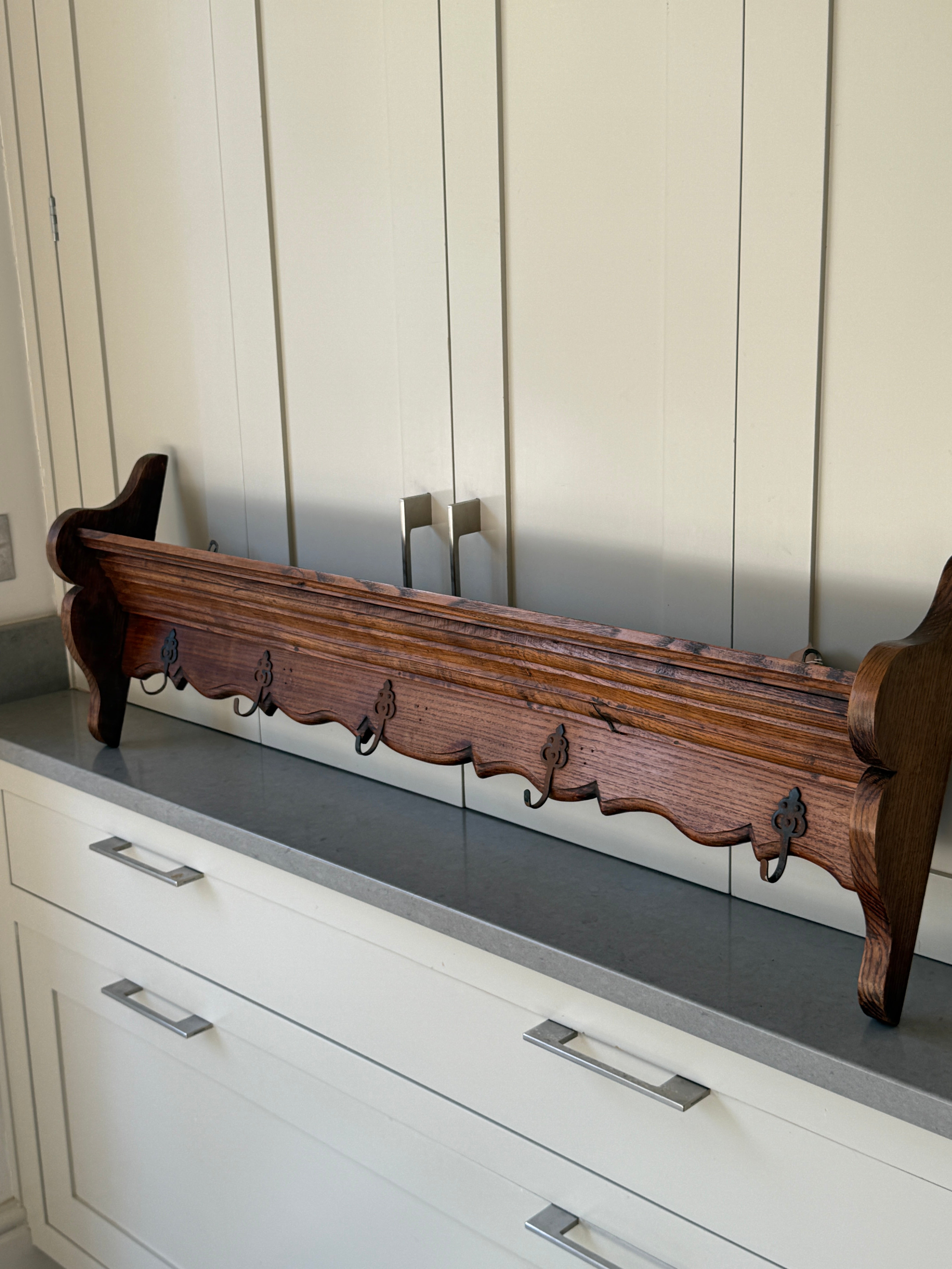 Medium French Oak Coat Rack