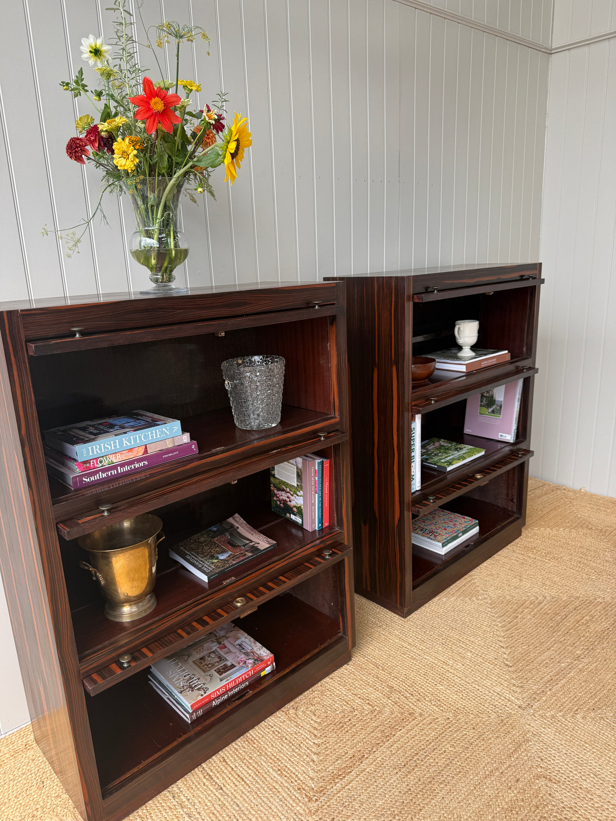 Pair of Macassar Ebony Bookcases