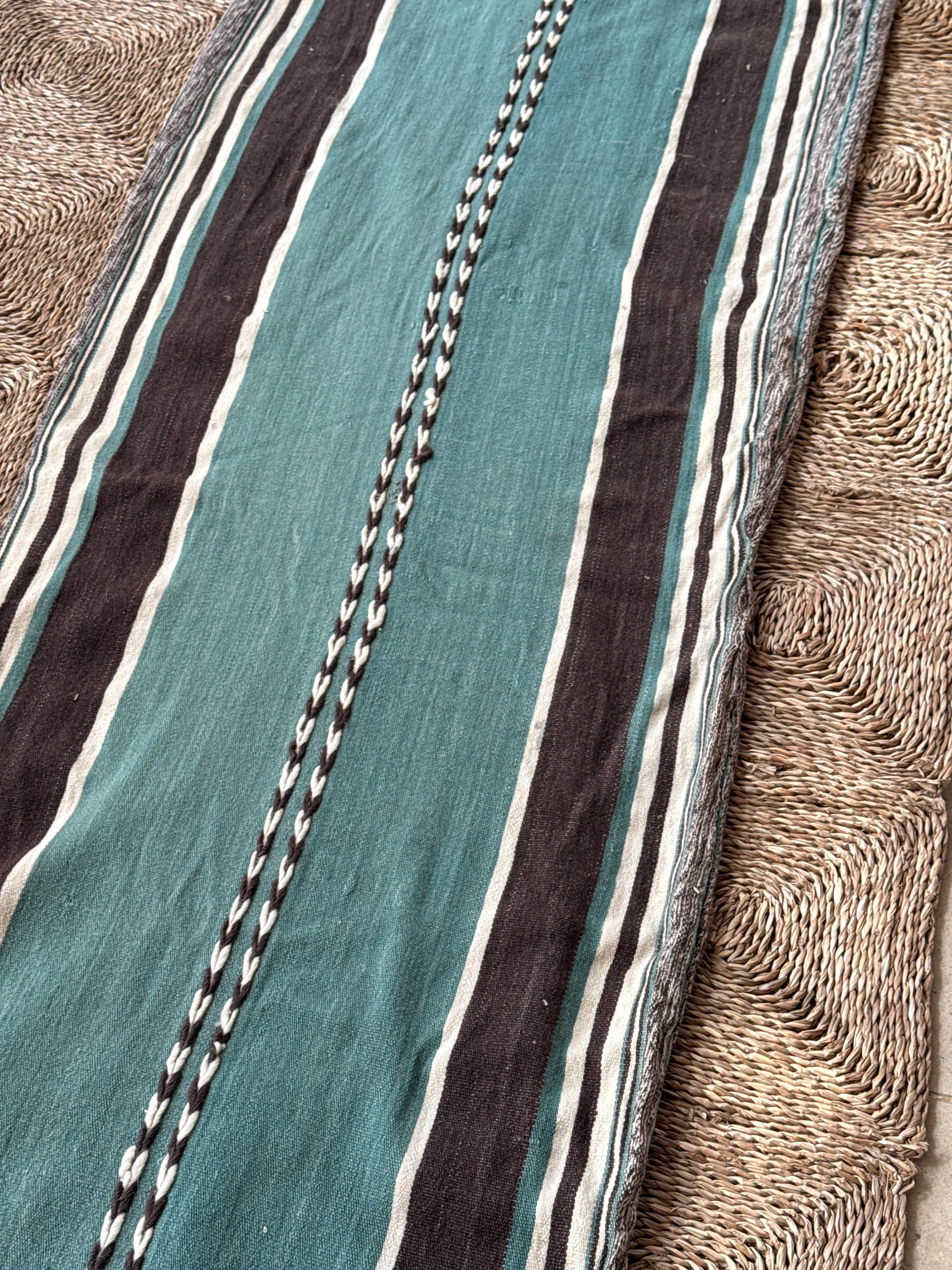 Pale Blue and Cream Continental Blanket