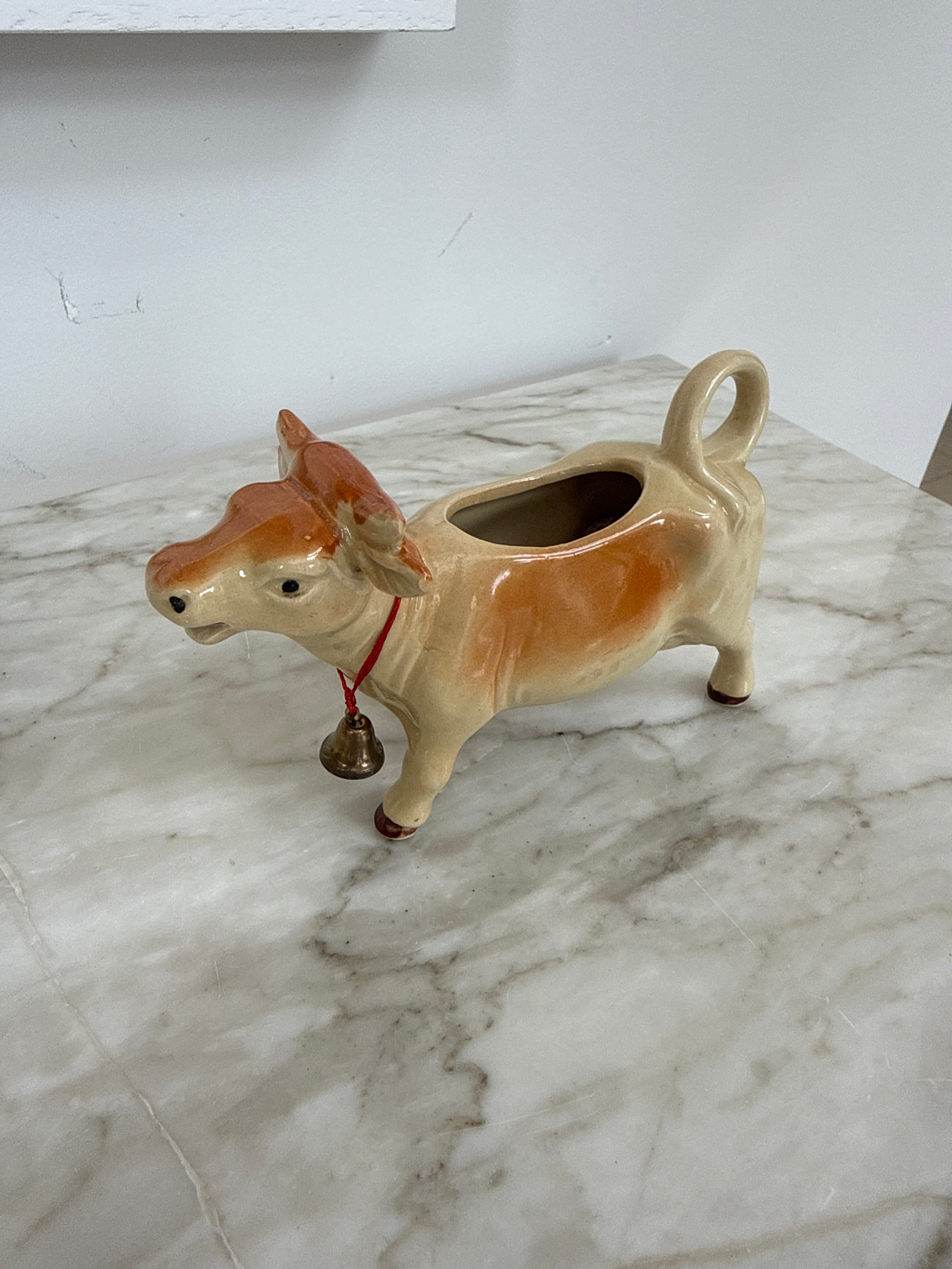 Vintage French Cow Milk Jug