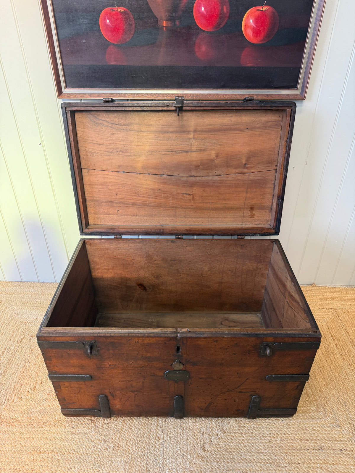 Early 19th Century Iron-Bound Strongbox, Engraved Brass Plaque for Commissary General Sir Randolph Isham Routh KCB